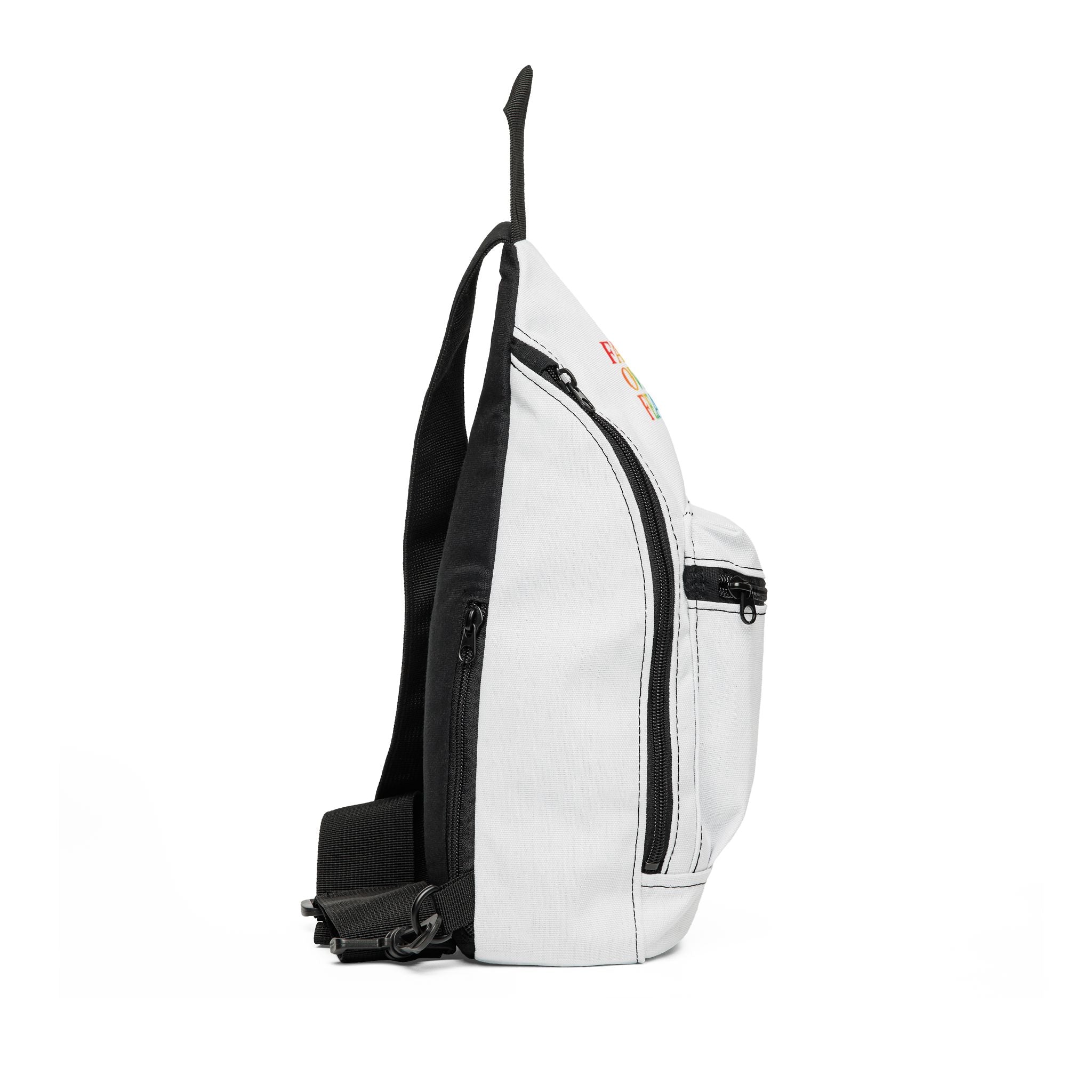 Faith Over Fear Sling Bag — Inspirational Rainbow Crossbody Pack