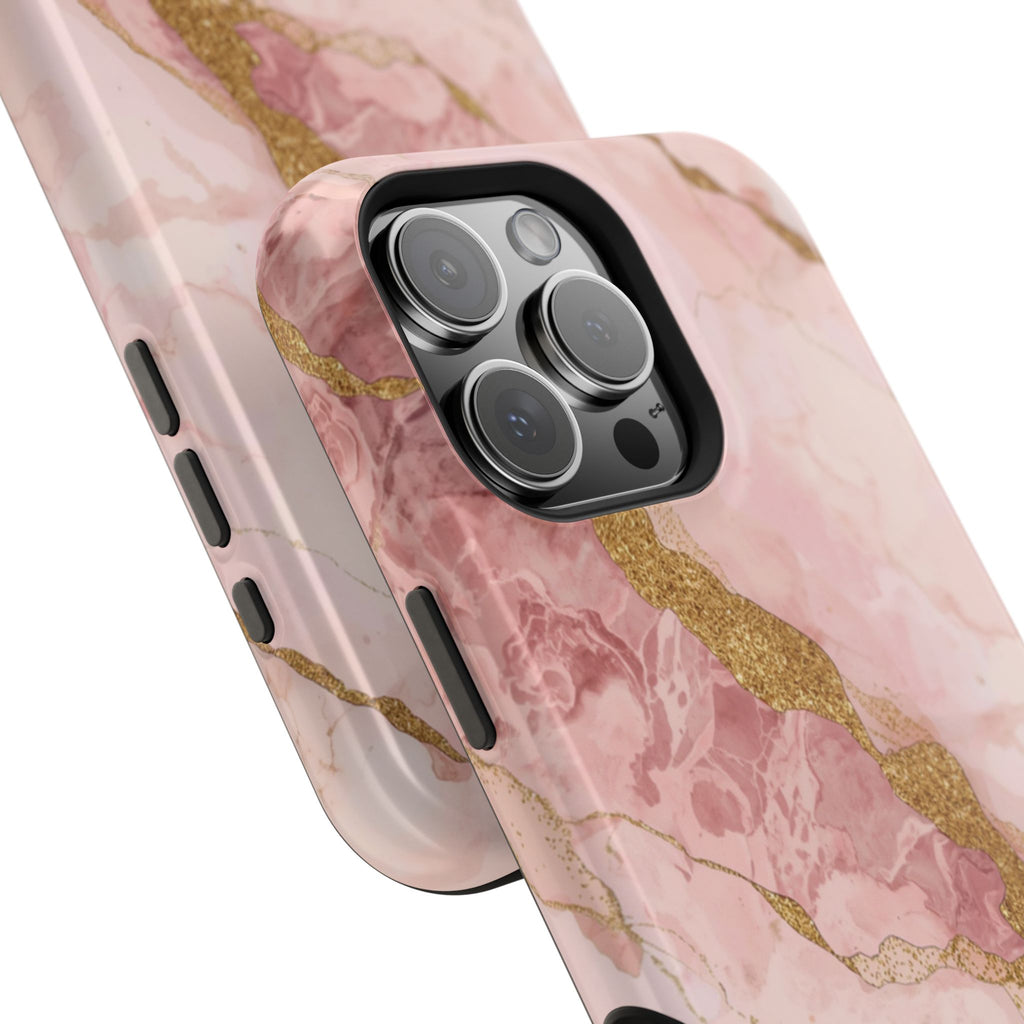 Pink Marble Magnetic Impact-Resistant Phone Case