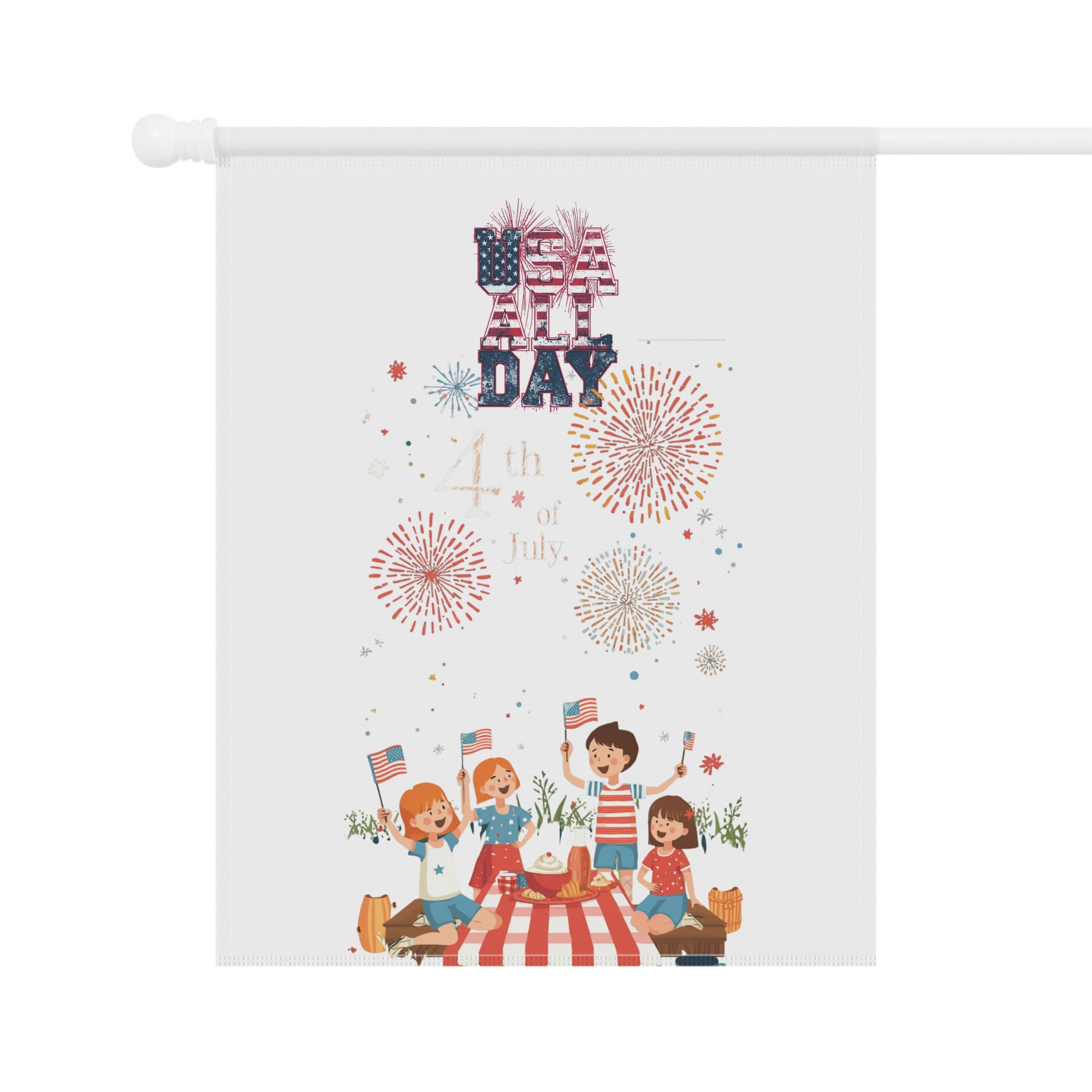 Patriotic Floral 'Sweet Land of Liberty' Garden Flag
