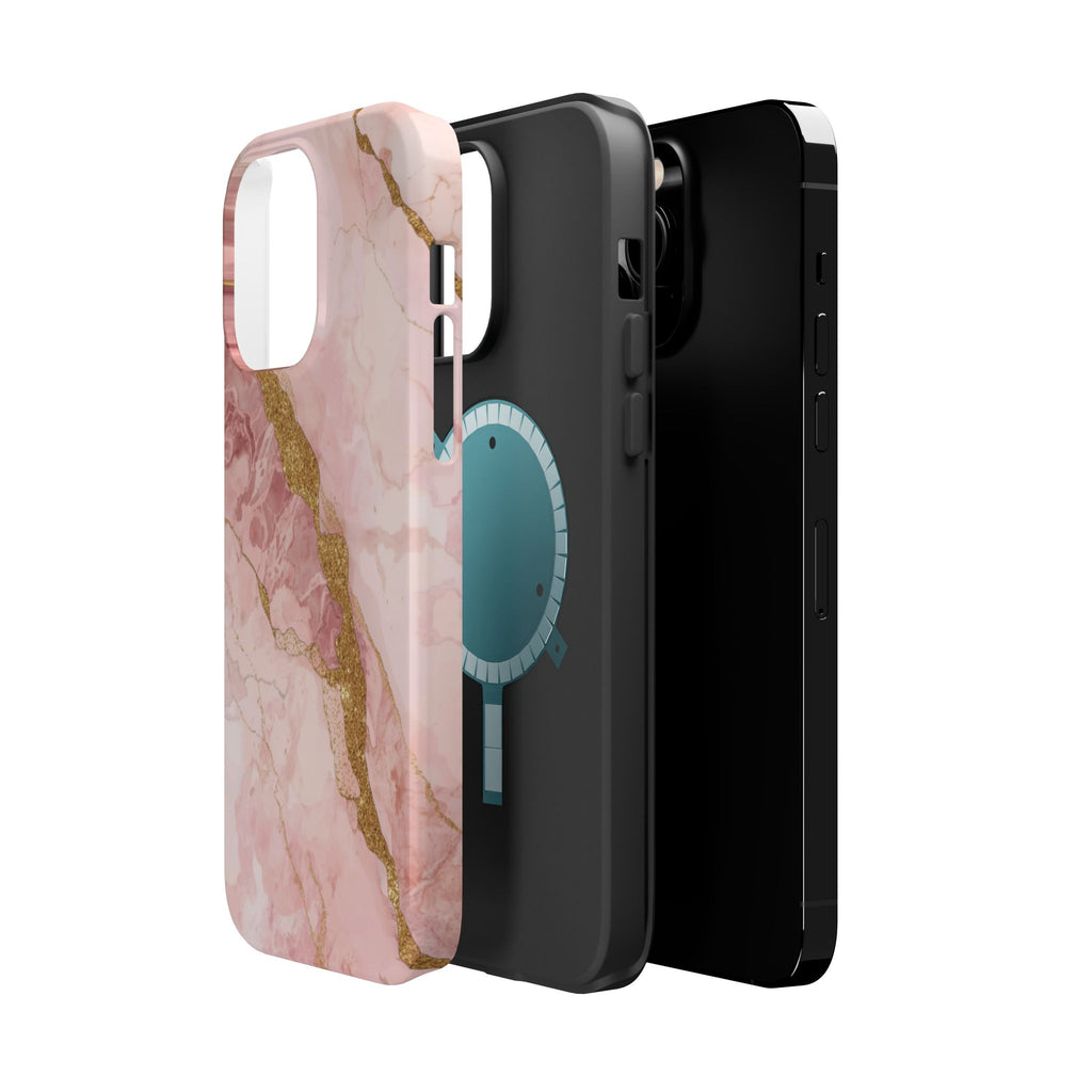 Pink Marble Magnetic Impact-Resistant Phone Case