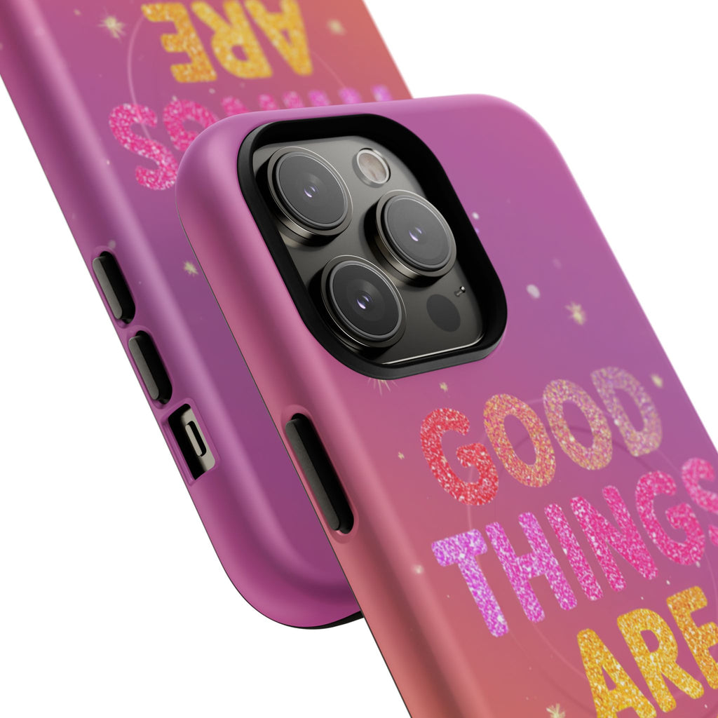 Phone Case — “Good Things Are Coming” Motivational Tough Magnetic Phone Case