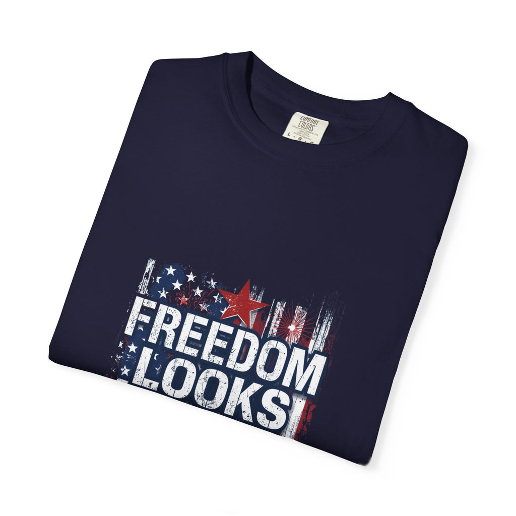Patriotic Cowboy Boots T-Shirt — "Stars, Stripes, Good Vibes" 4th of July Tee
