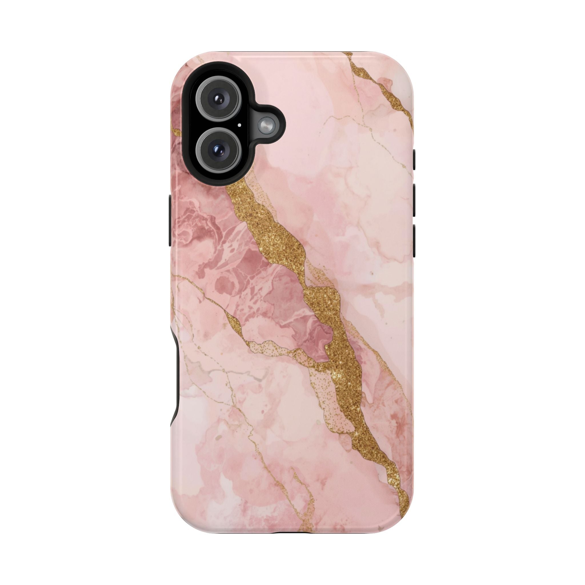 Pink Marble Magnetic Impact-Resistant Phone Case