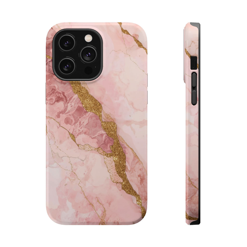 Pink Marble Magnetic Impact-Resistant Phone Case