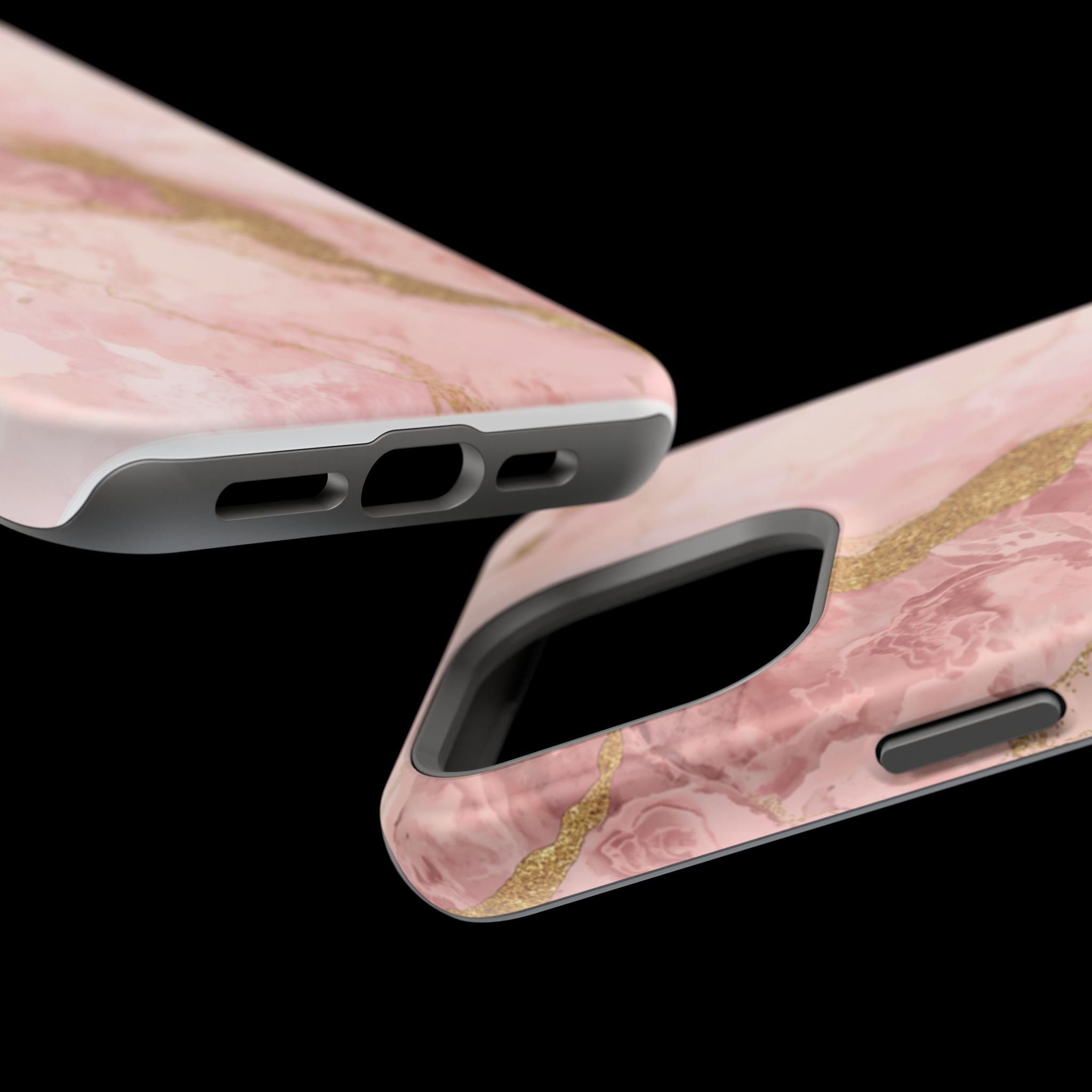 Pink Marble Magnetic Impact-Resistant Phone Case