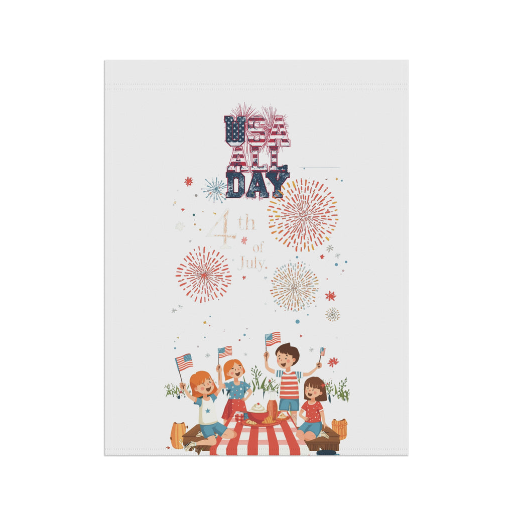 Patriotic Floral 'Sweet Land of Liberty' Garden Flag