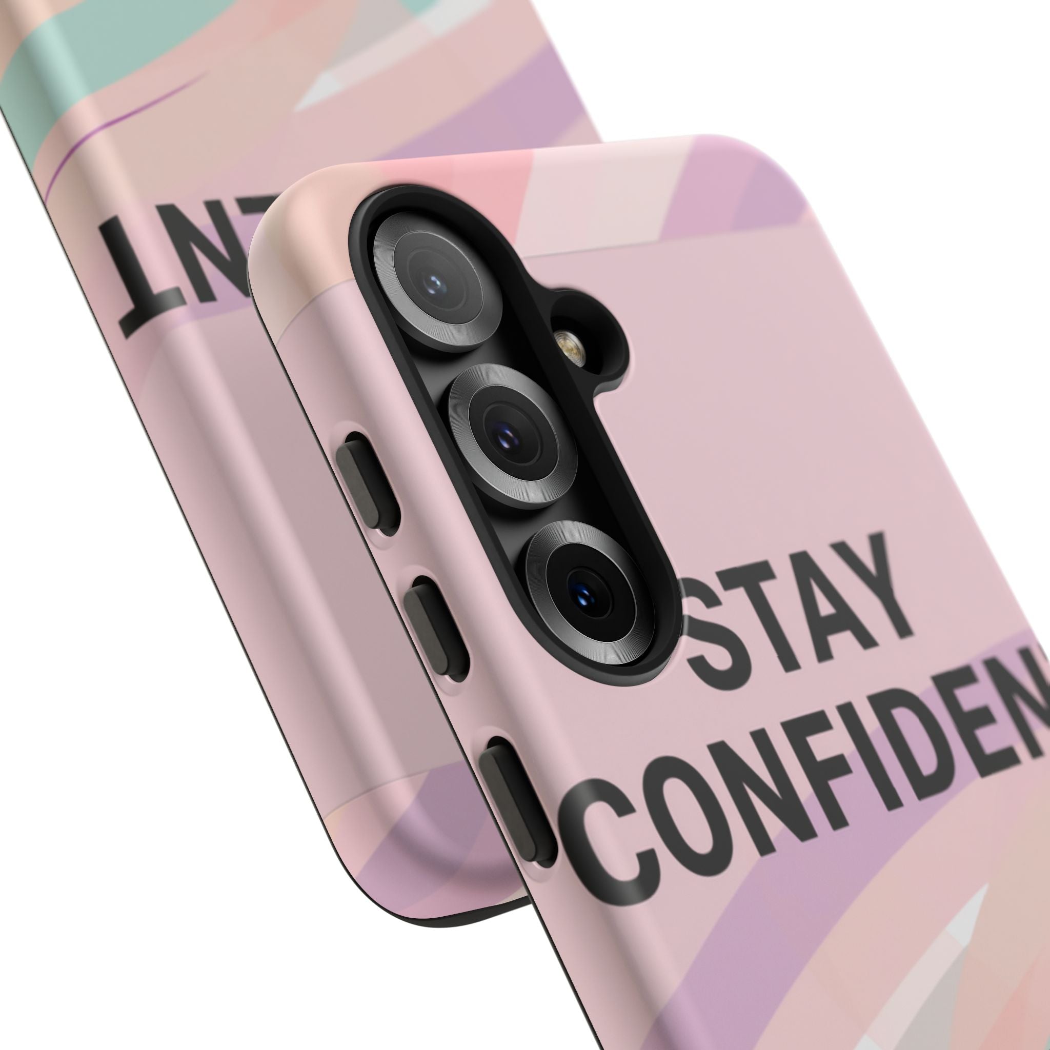 Phone Case - "Stay Confident That Girl Energy" Pink Motivational Protective Case