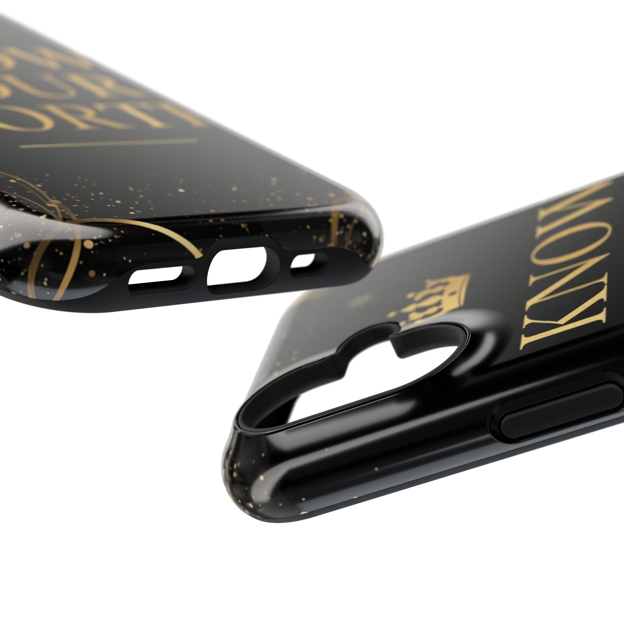 Know Your Worth Gold Crown Phone Case — Impact-Resistant Protective Case