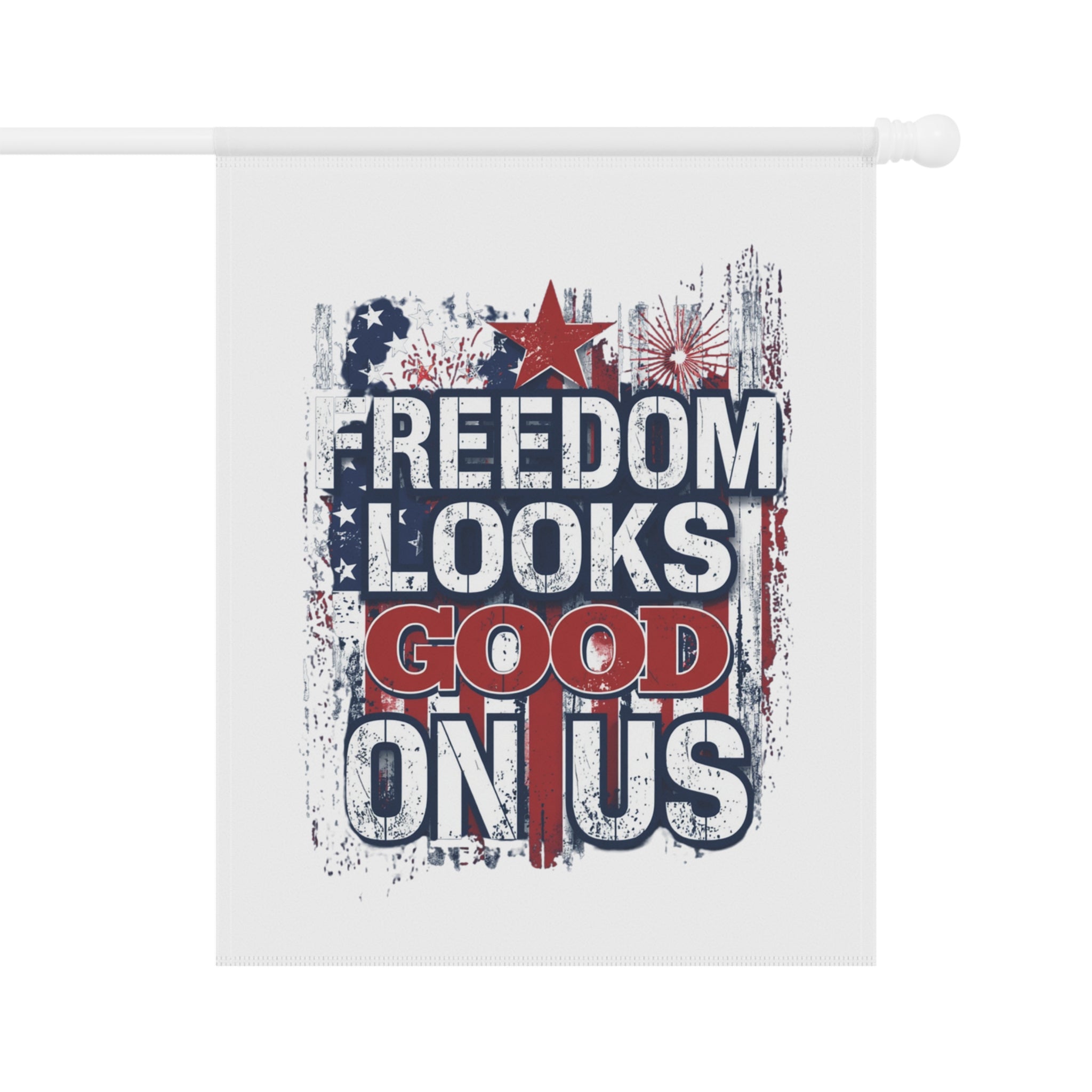 Patriotic Floral 'Sweet Land of Liberty' Garden Flag