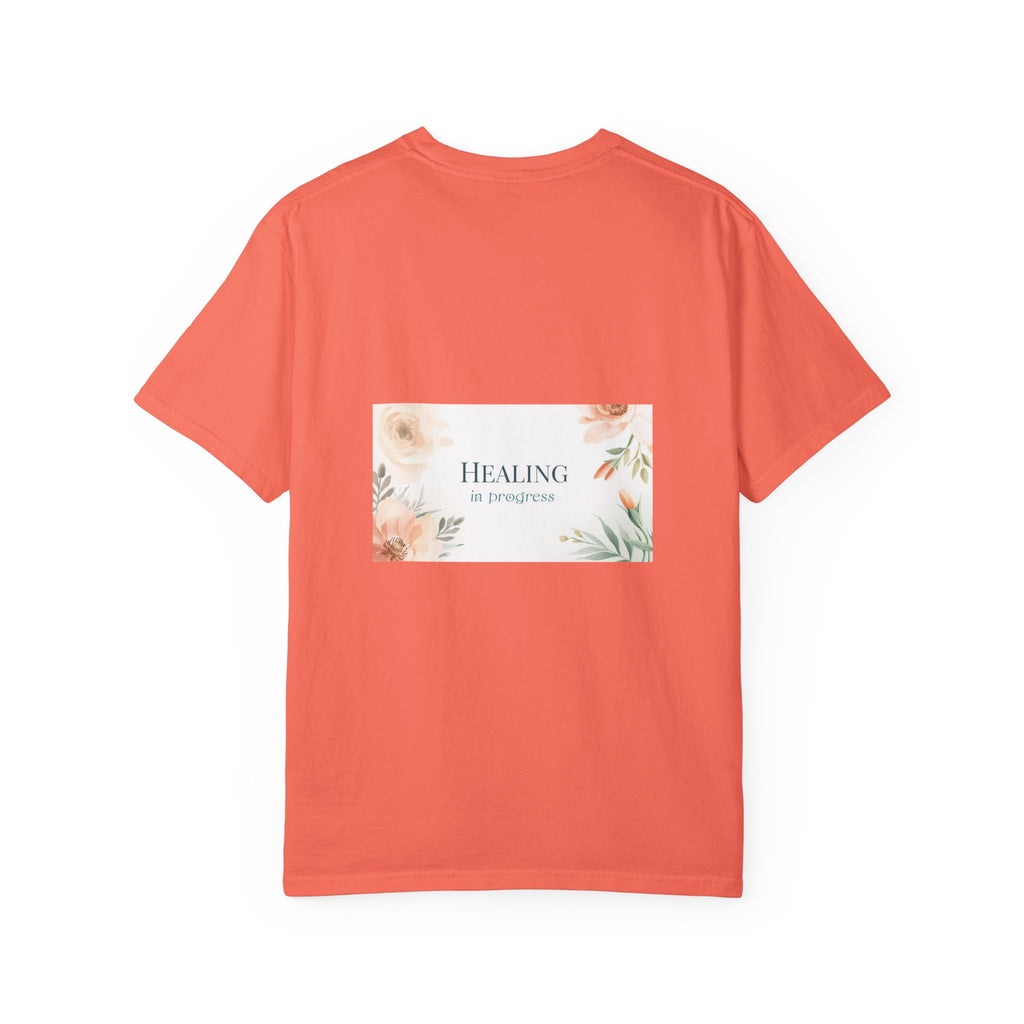 T-Shirt — 'Healing in Progress' Floral Pocket Graphic Tee