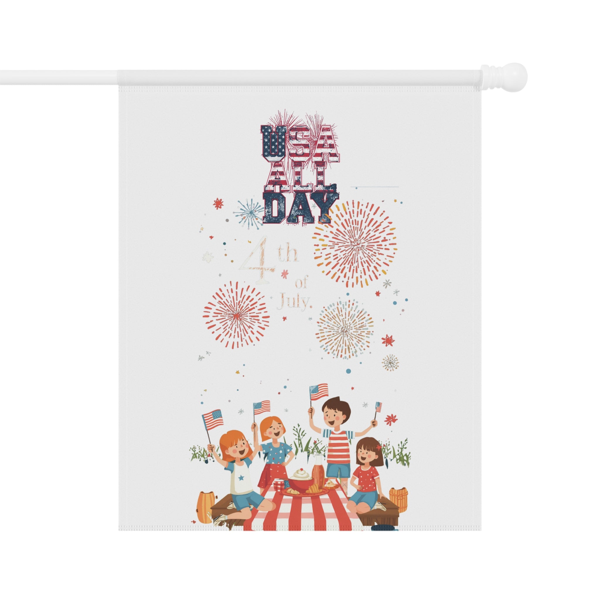 Patriotic Floral 'Sweet Land of Liberty' Garden Flag