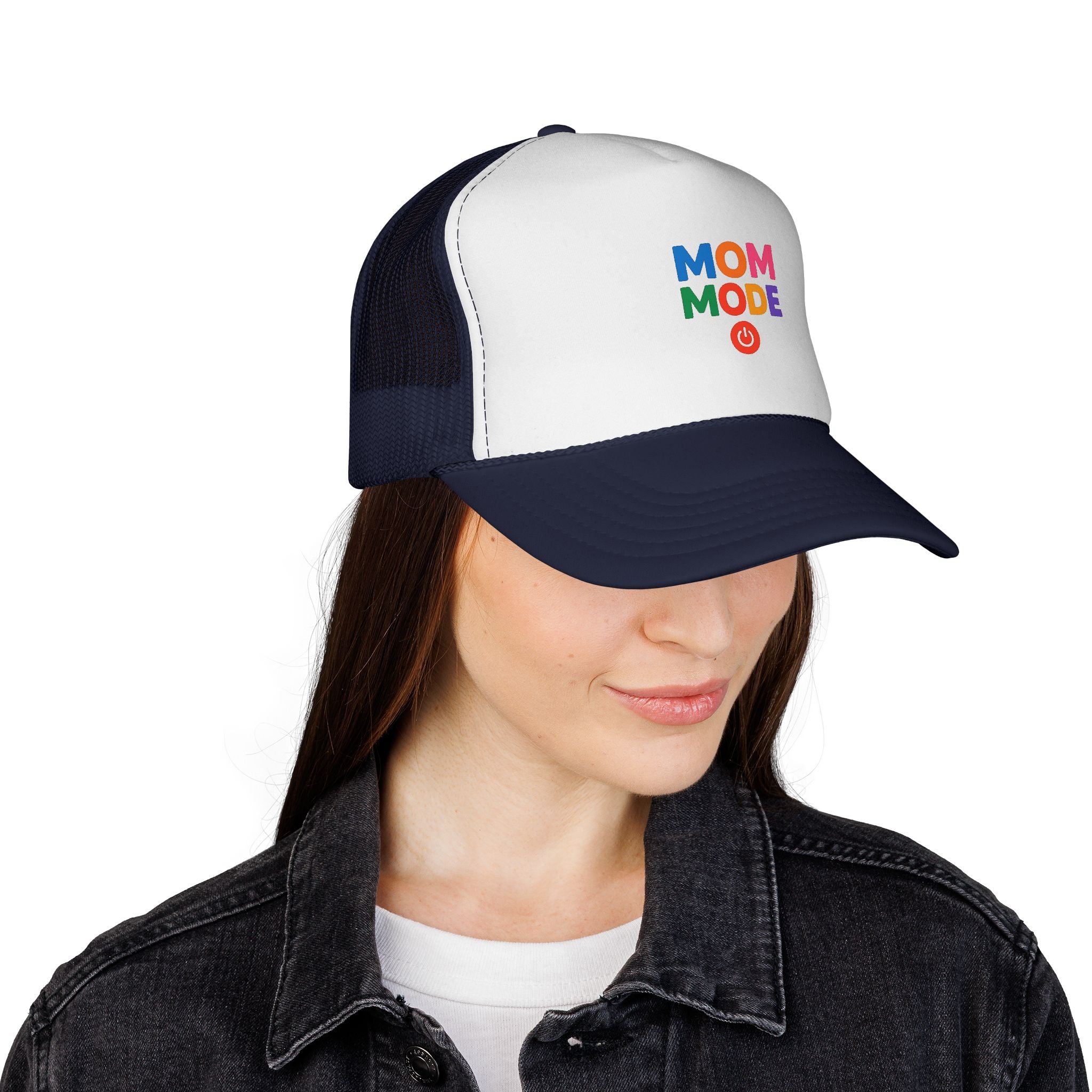 Mom Mode Trucker Cap — Colorful Playful Mom Hat