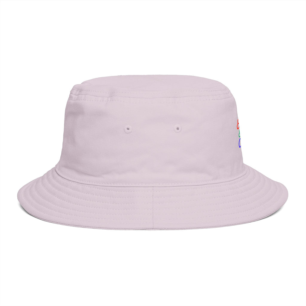 Errands & Iced Coffee Bucket Hat — Retro Rainbow Casual Sun Hat