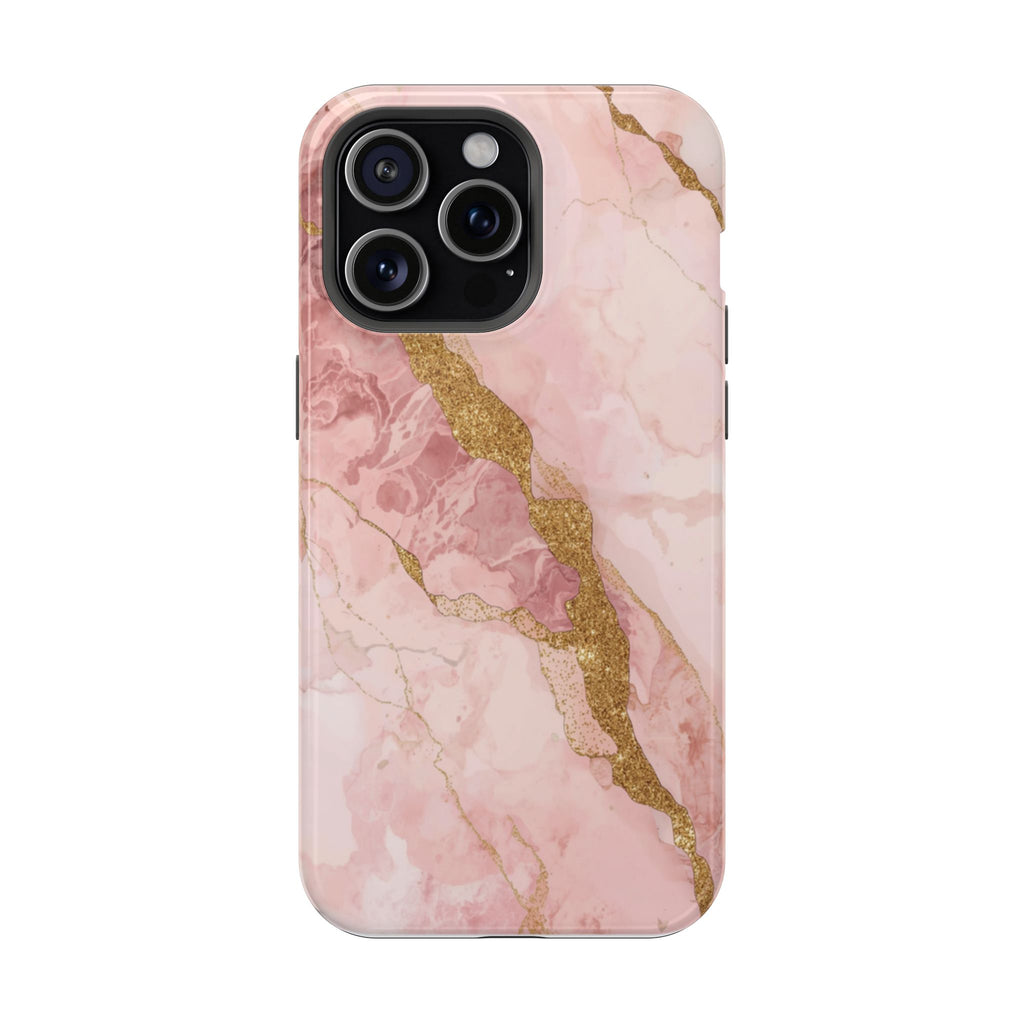 Pink Marble Magnetic Impact-Resistant Phone Case