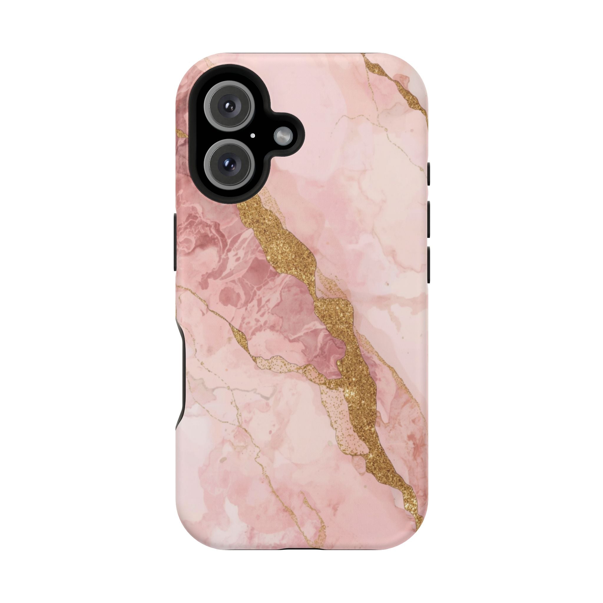 Pink Marble Magnetic Impact-Resistant Phone Case