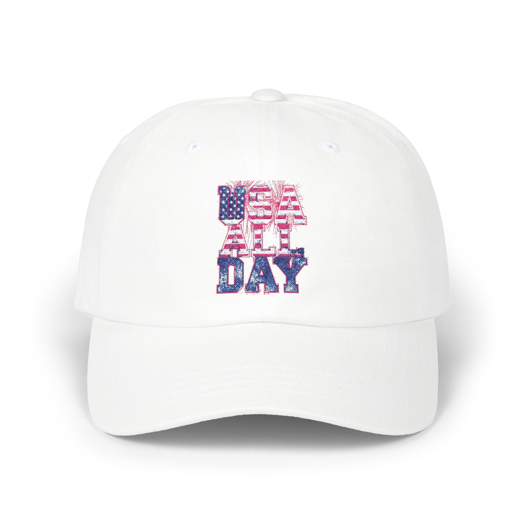Dad Cap — "Freedom Looks On Us" Patriotic American Flag Baseball Hat