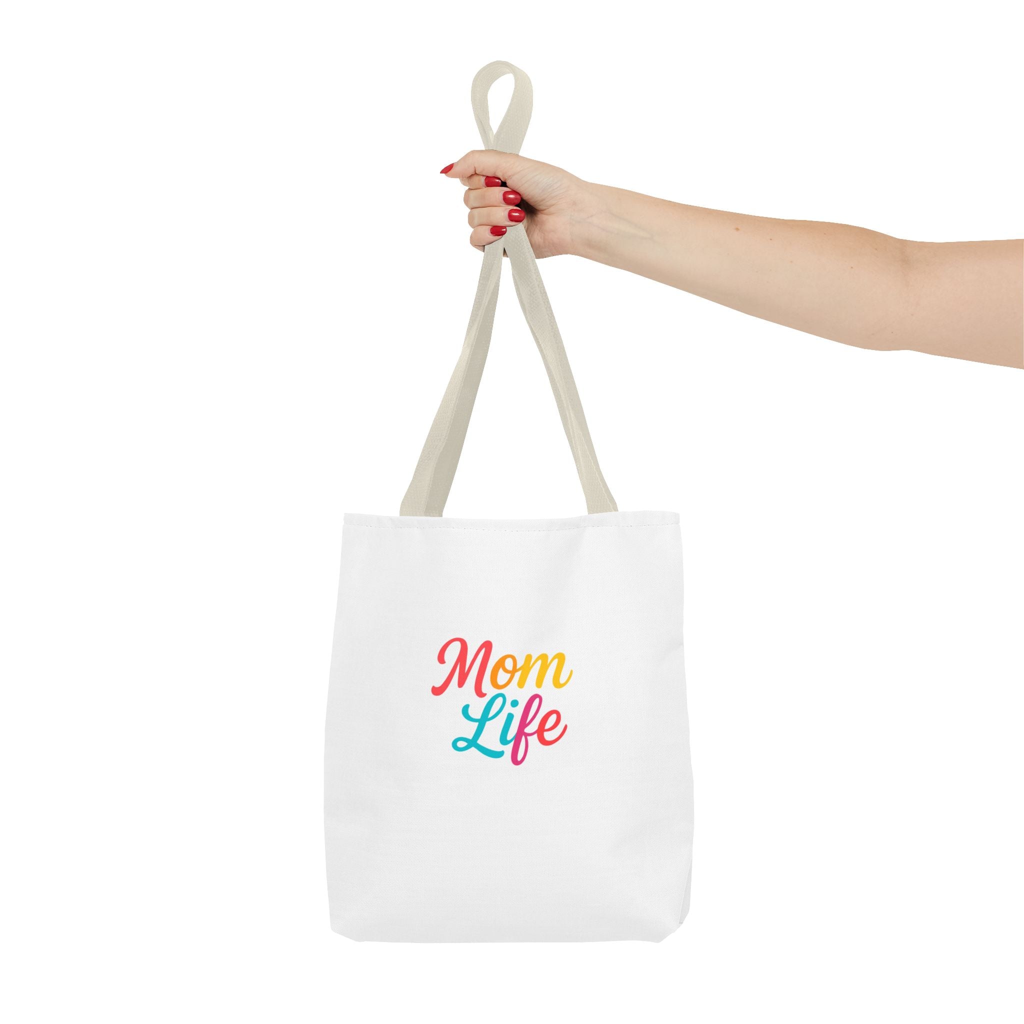 Mom Life Tote Bag — Colorful Script Mom Life Canvas Tote, Mother’s Day Gift