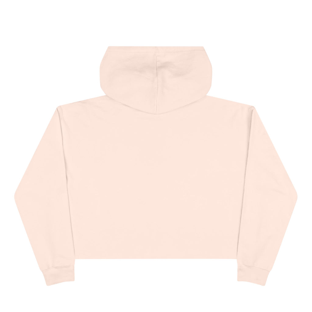 Coffee & Confidence Crop Hoodie — 'Running on Coffee & Confidence' Cute Graphic Crop Sweatshirt