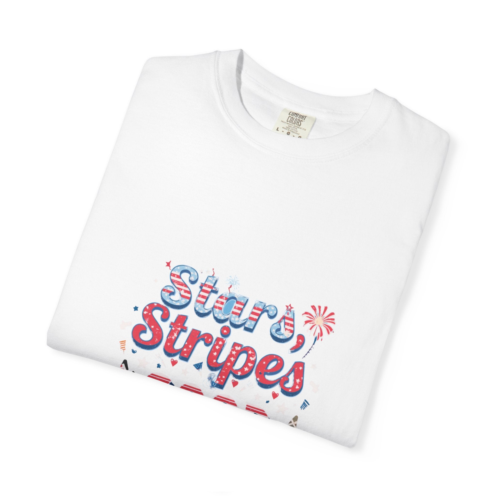 Patriotic Cowboy Boots T-Shirt — "Stars, Stripes, Good Vibes" 4th of July Tee