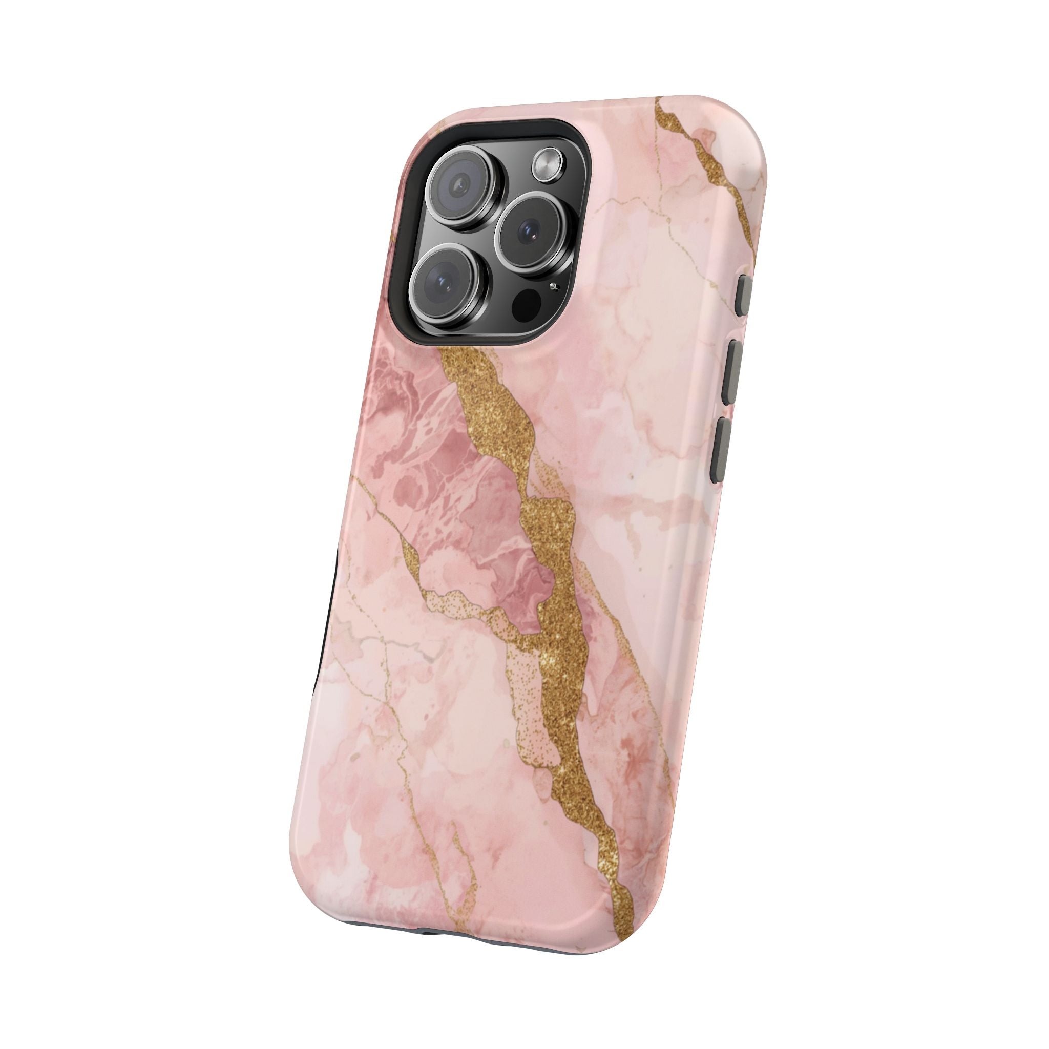 Pink Marble Magnetic Impact-Resistant Phone Case