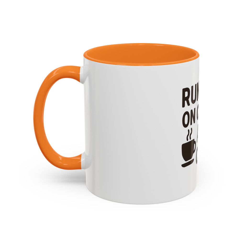 Running on Coffee and Chaos Mug (11oz/15oz) — Funny Coffee Cup for Busy Moms & Professionals