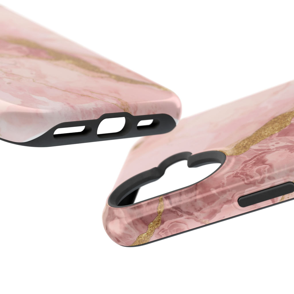 Pink Marble Magnetic Impact-Resistant Phone Case