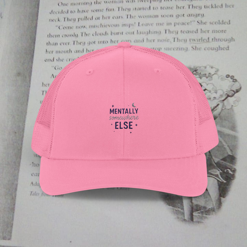 Trucker Cap — 'Mentally Somewhere Else' Minimal Embroidered Snapback