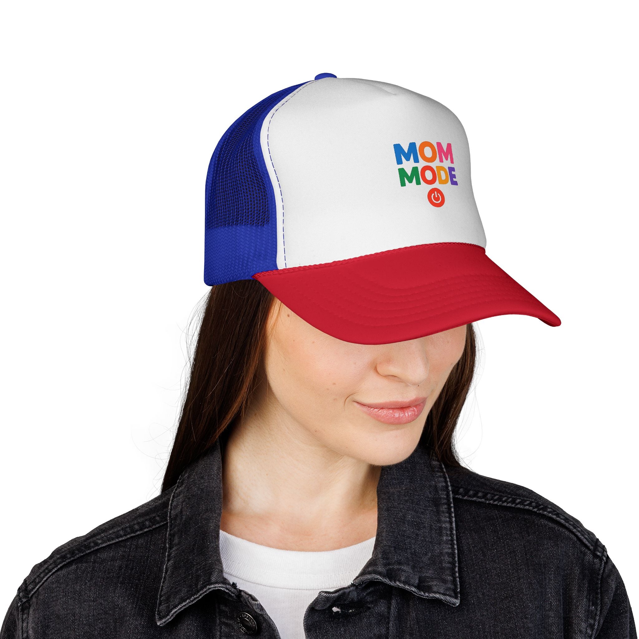 Mom Mode Trucker Cap — Colorful Playful Mom Hat