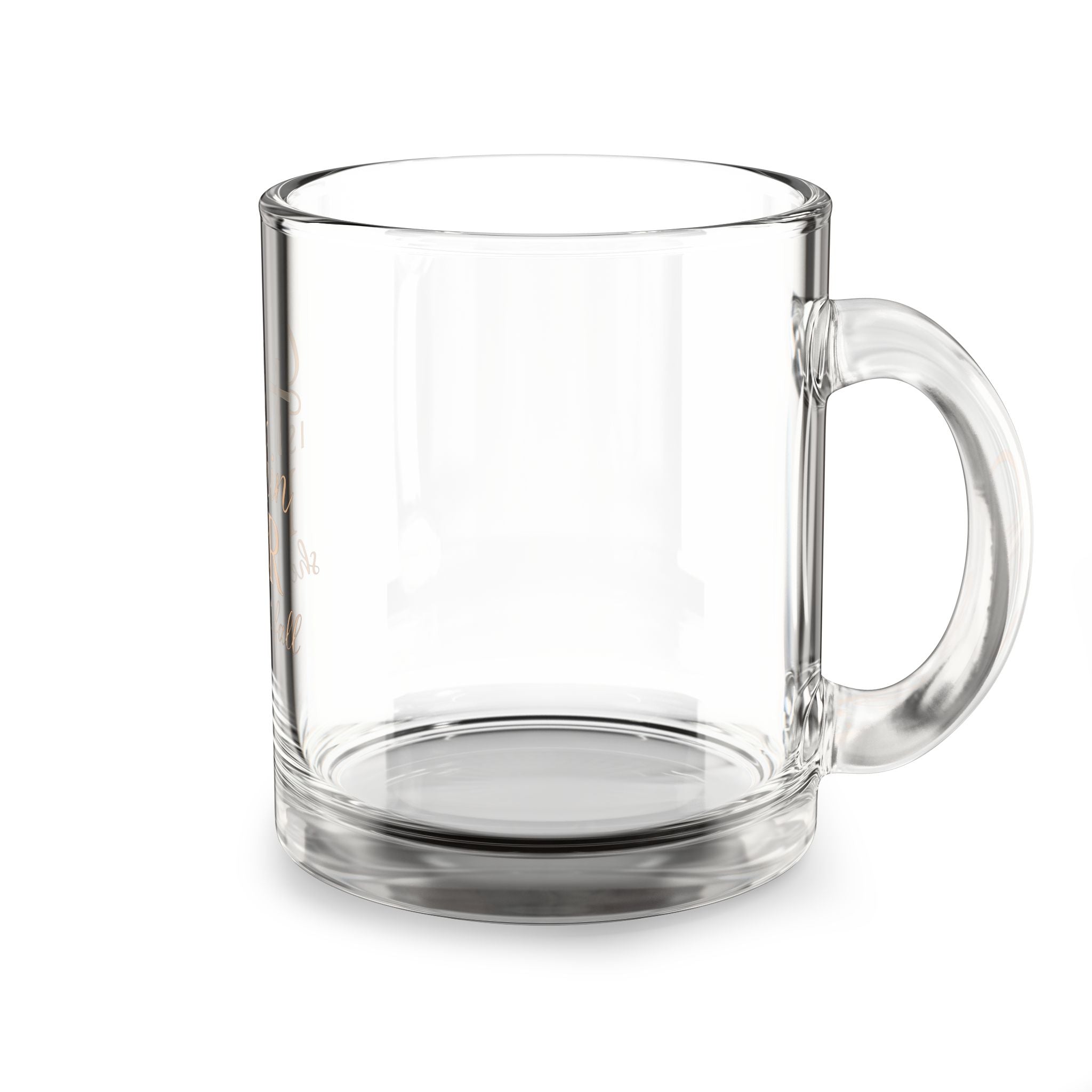 Glass Mug — "God Is Within Her" Inspirational Christian Coffee Cup (10oz)