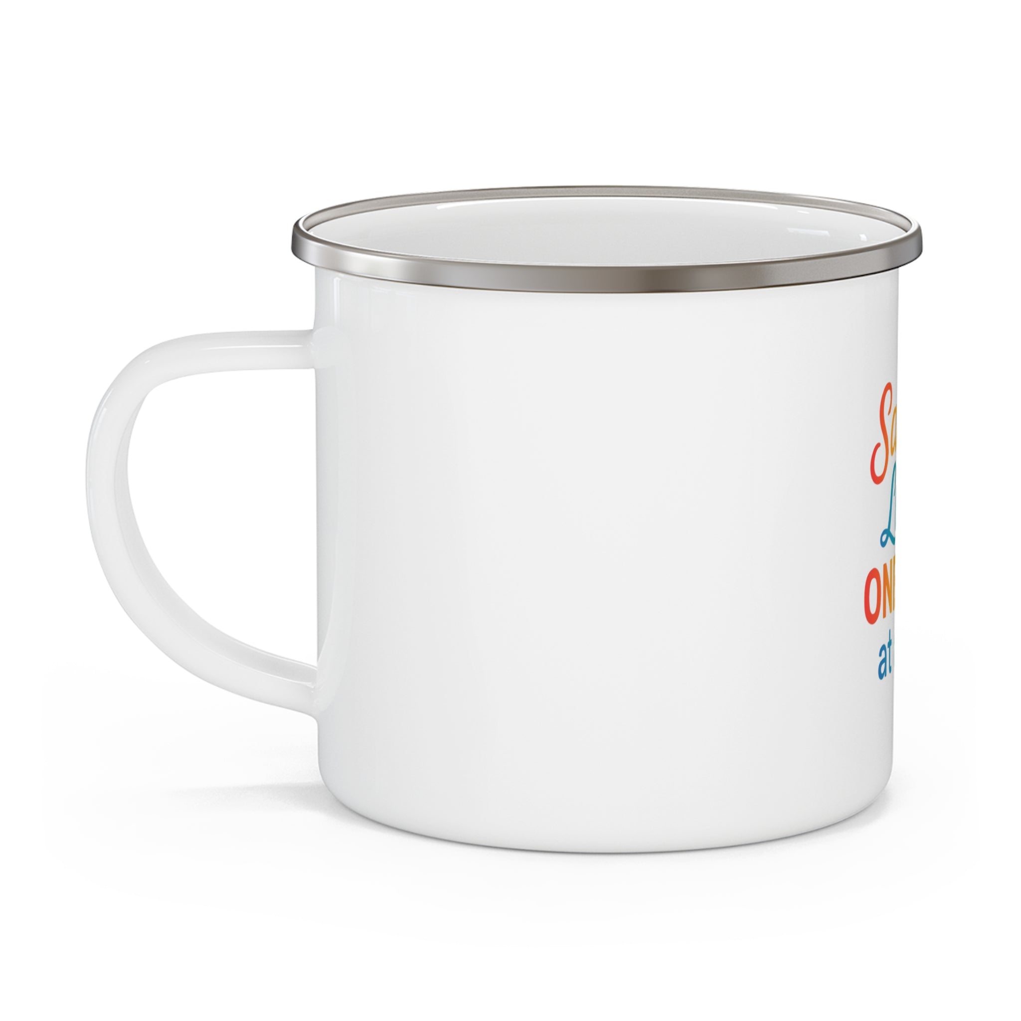 Enamel Camping Mug – "Saving Lives One Shift at a Time" Colorful Nurse & Healthcare Gift