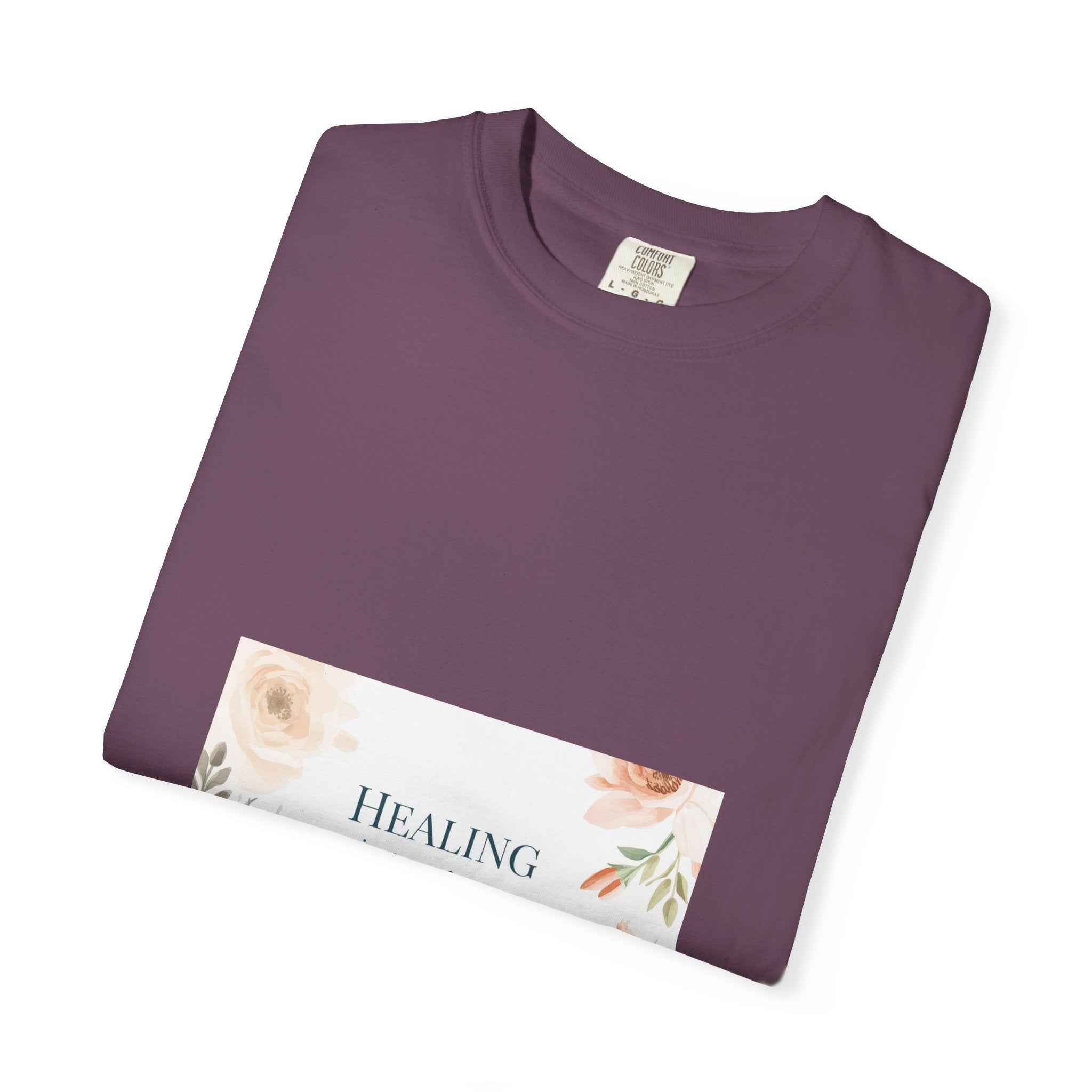 T-Shirt — 'Healing in Progress' Floral Pocket Graphic Tee