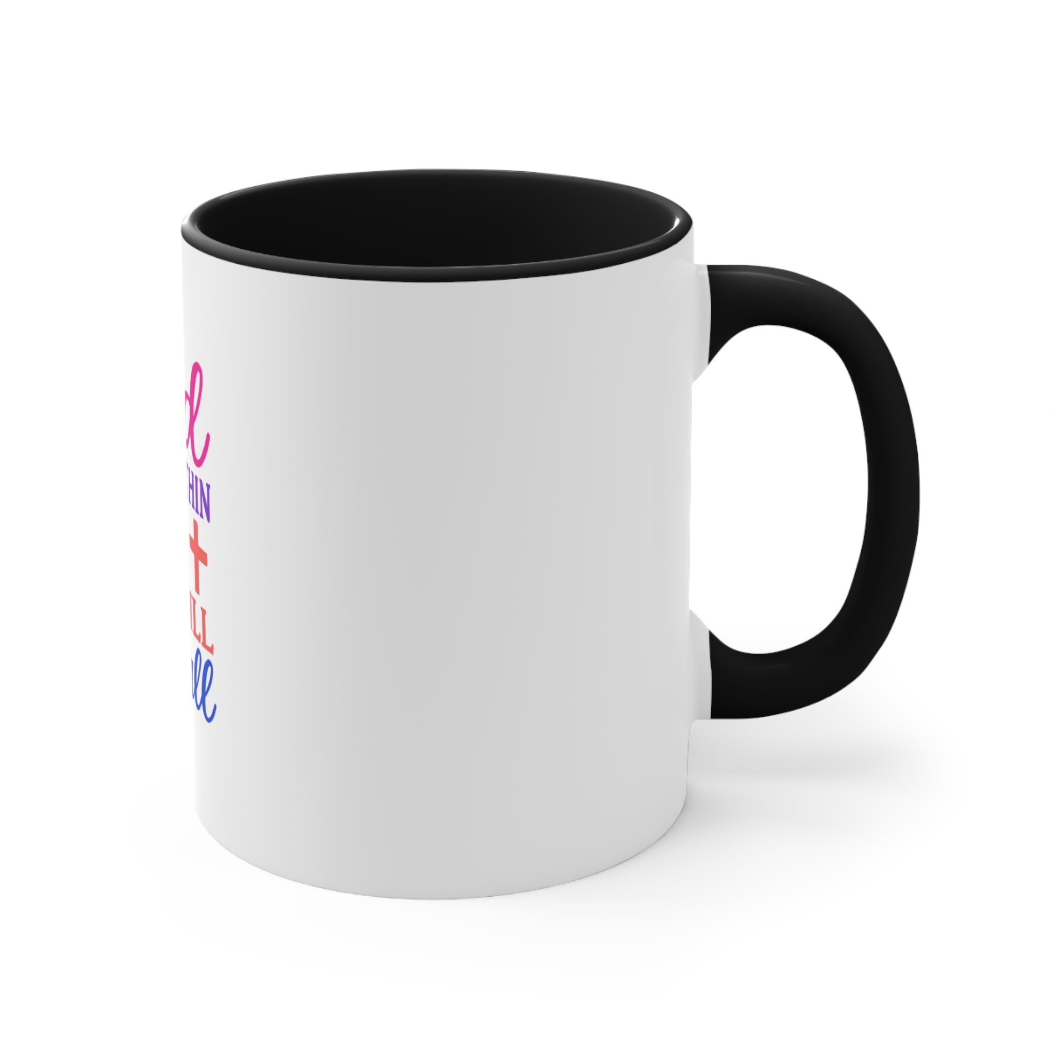 Strawberry & Watermelon Accent Mug — Pink Interior Fruit Pattern Coffee Cup