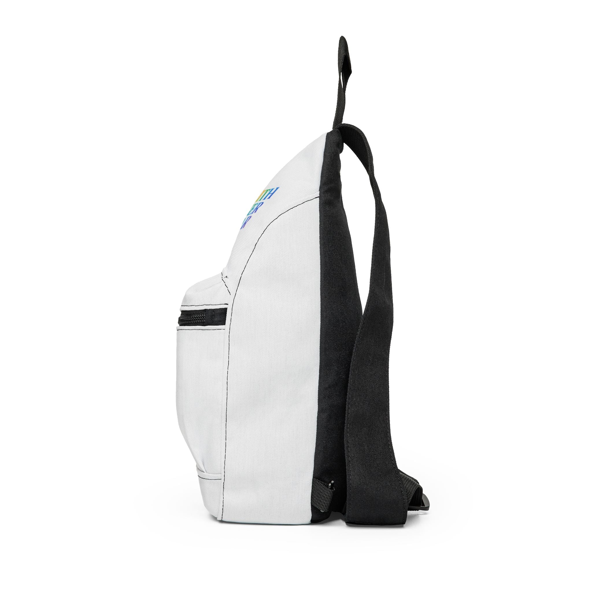 Faith Over Fear Sling Bag — Inspirational Rainbow Crossbody Pack