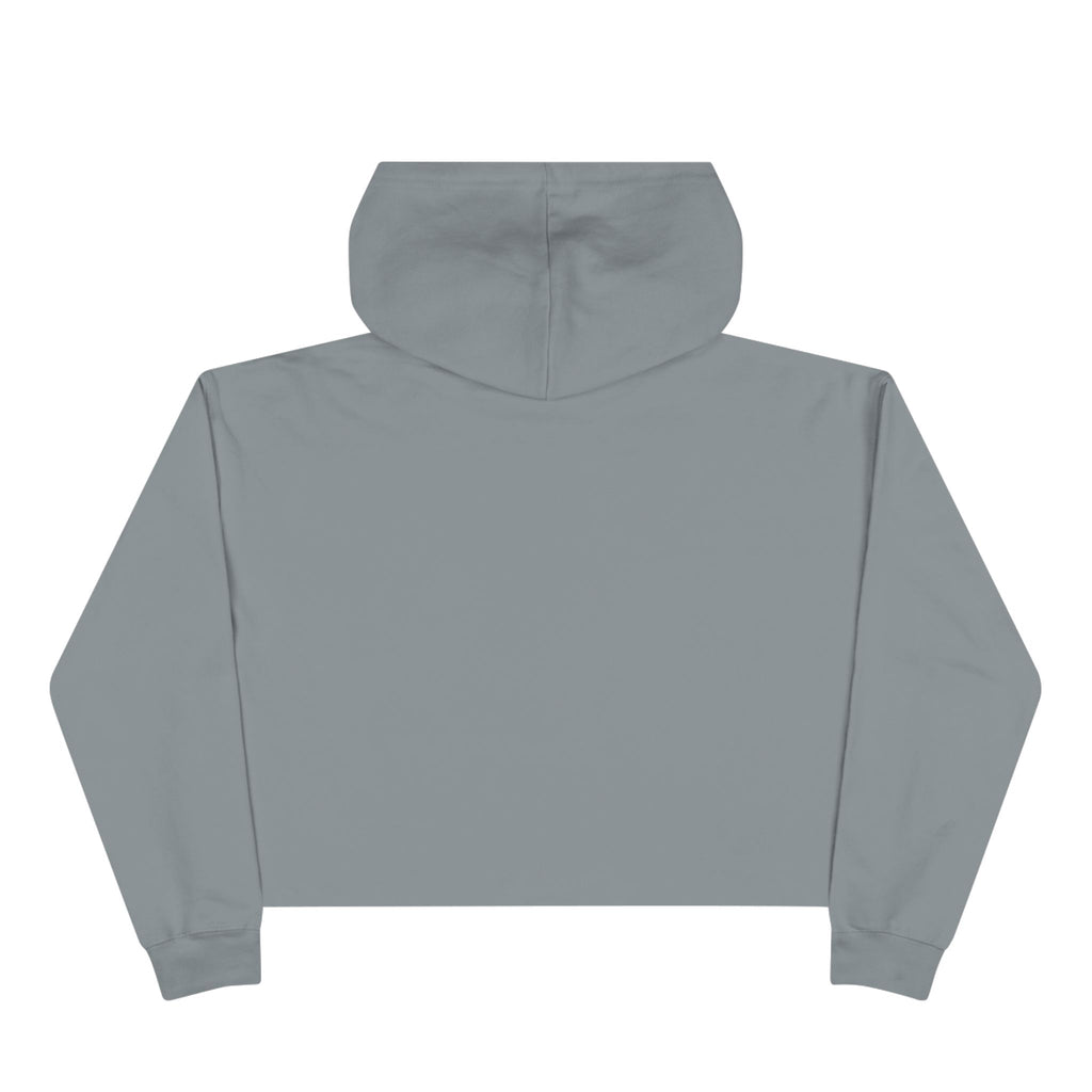 Coffee & Confidence Crop Hoodie — 'Running on Coffee & Confidence' Cute Graphic Crop Sweatshirt
