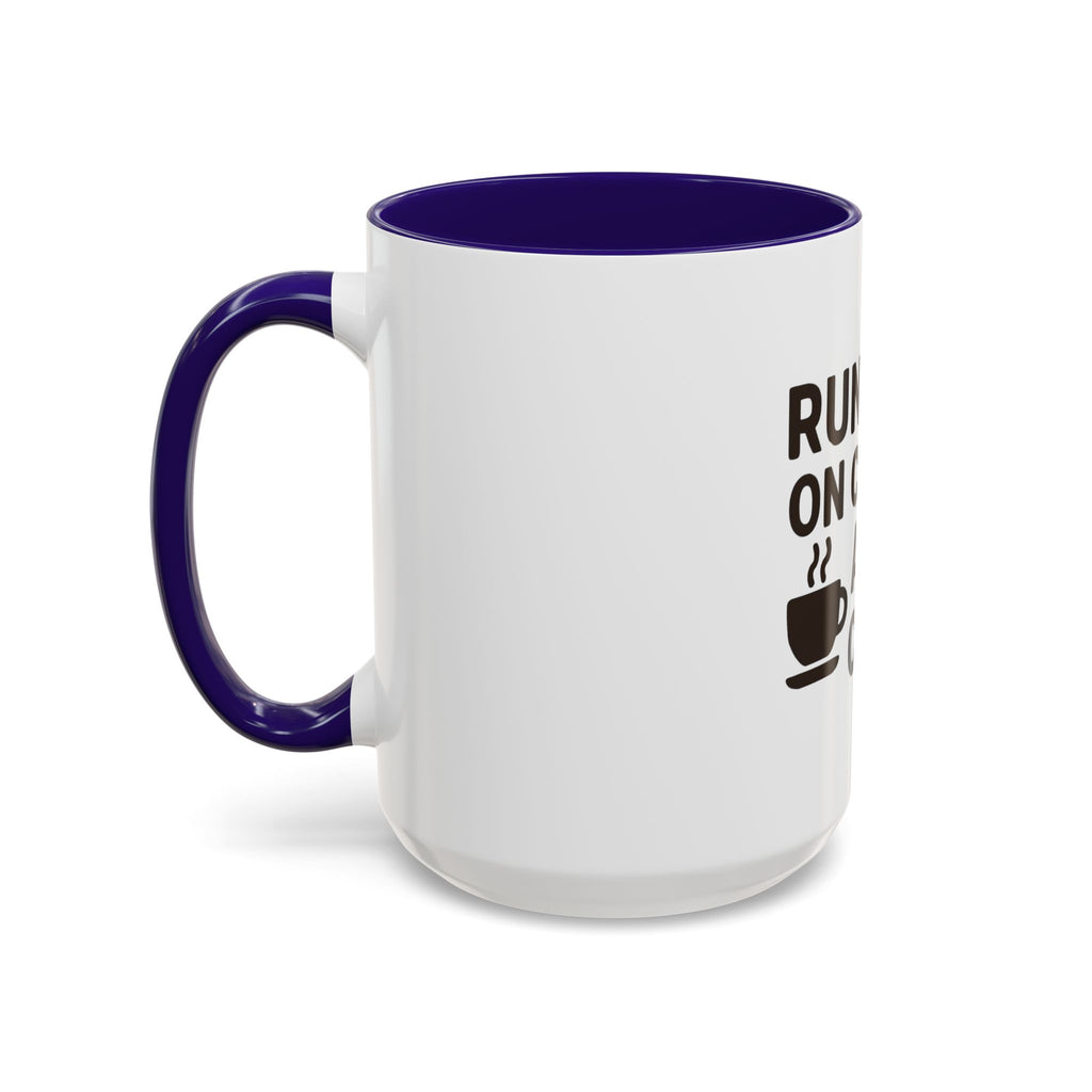 Running on Coffee and Chaos Mug (11oz/15oz) — Funny Coffee Cup for Busy Moms & Professionals
