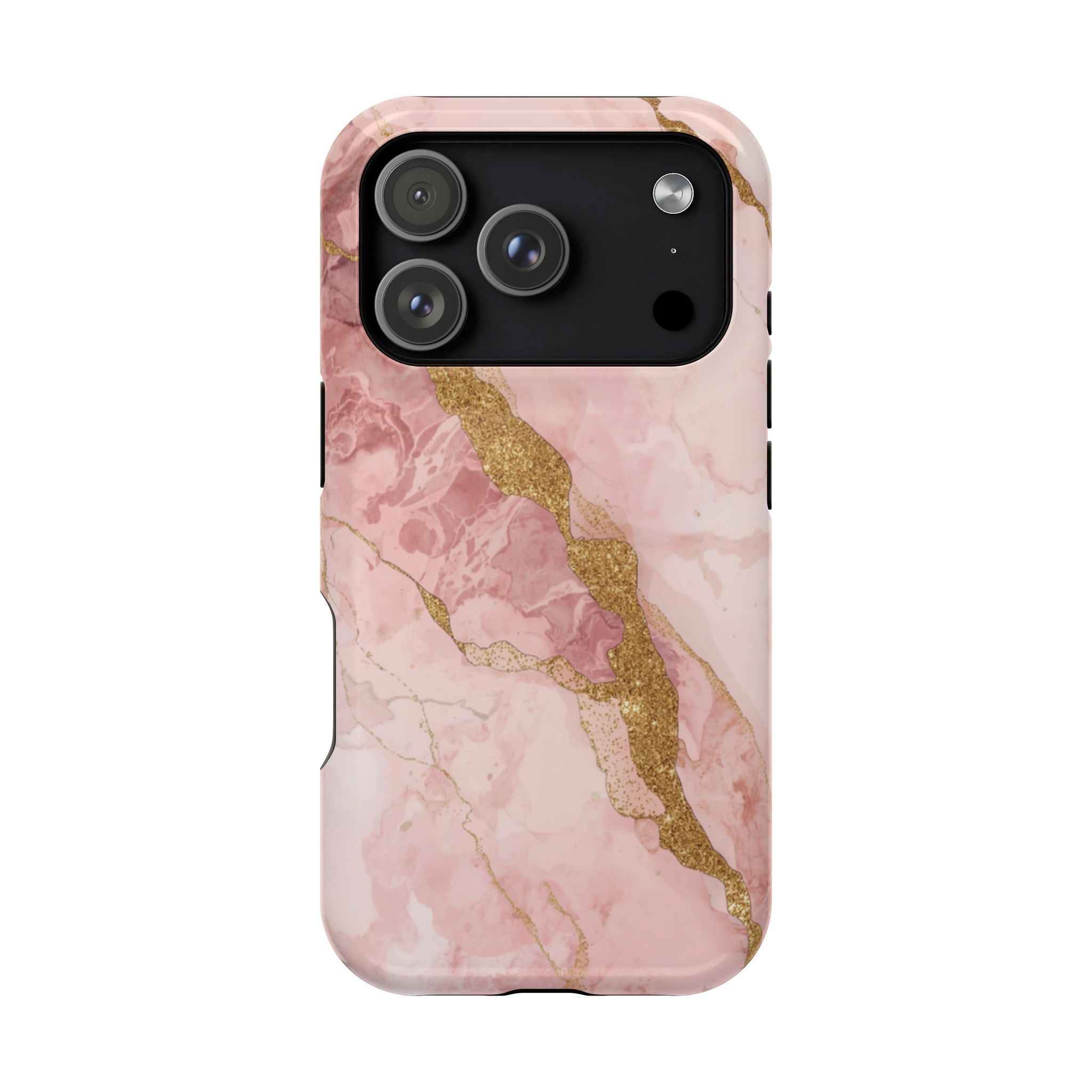 Pink Marble Magnetic Impact-Resistant Phone Case