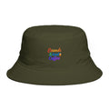 Errands & Iced Coffee Bucket Hat — Retro Rainbow Casual Sun Hat