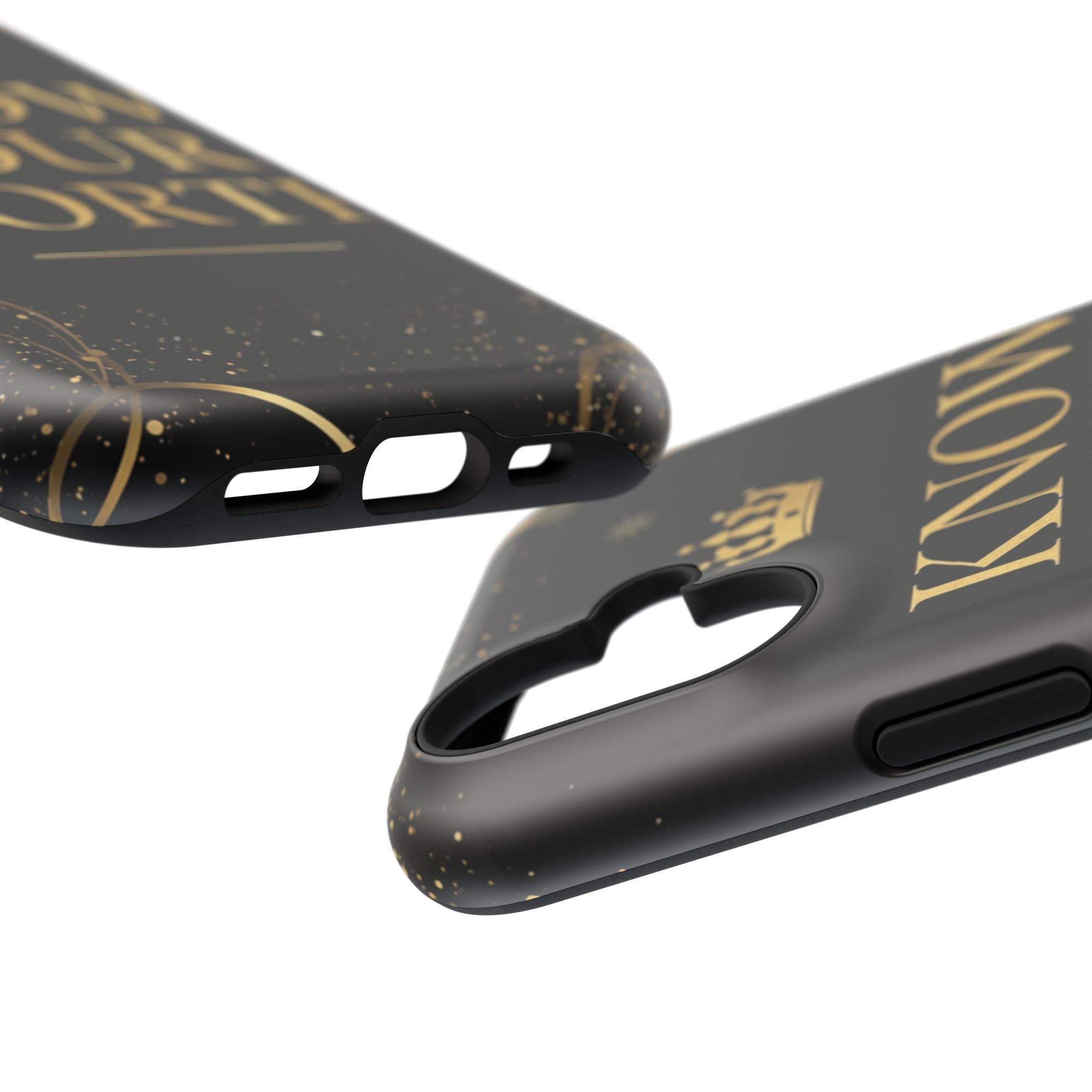 Know Your Worth Gold Crown Phone Case — Impact-Resistant Protective Case