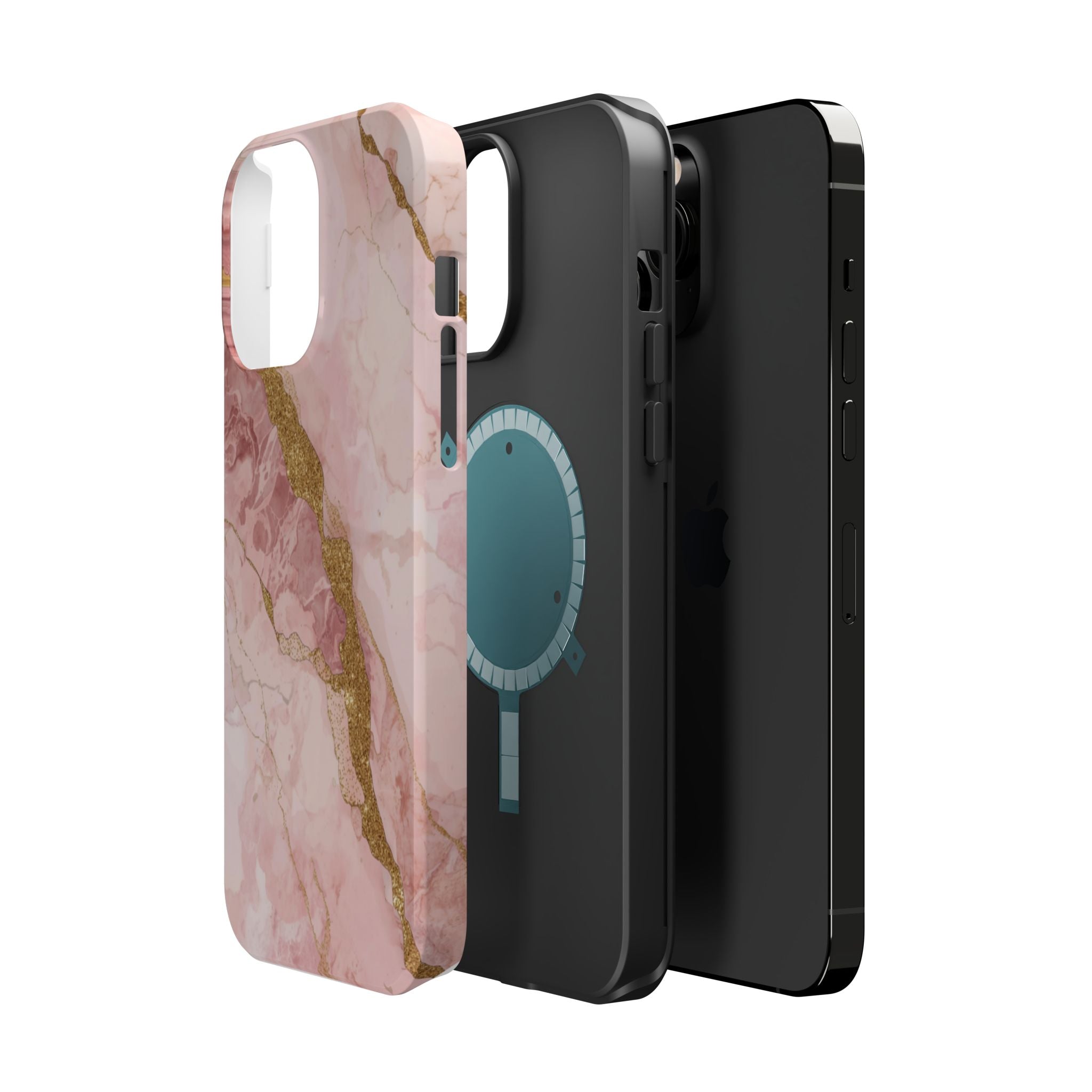 Pink Marble Magnetic Impact-Resistant Phone Case