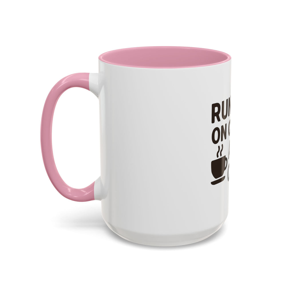 Running on Coffee and Chaos Mug (11oz/15oz) — Funny Coffee Cup for Busy Moms & Professionals