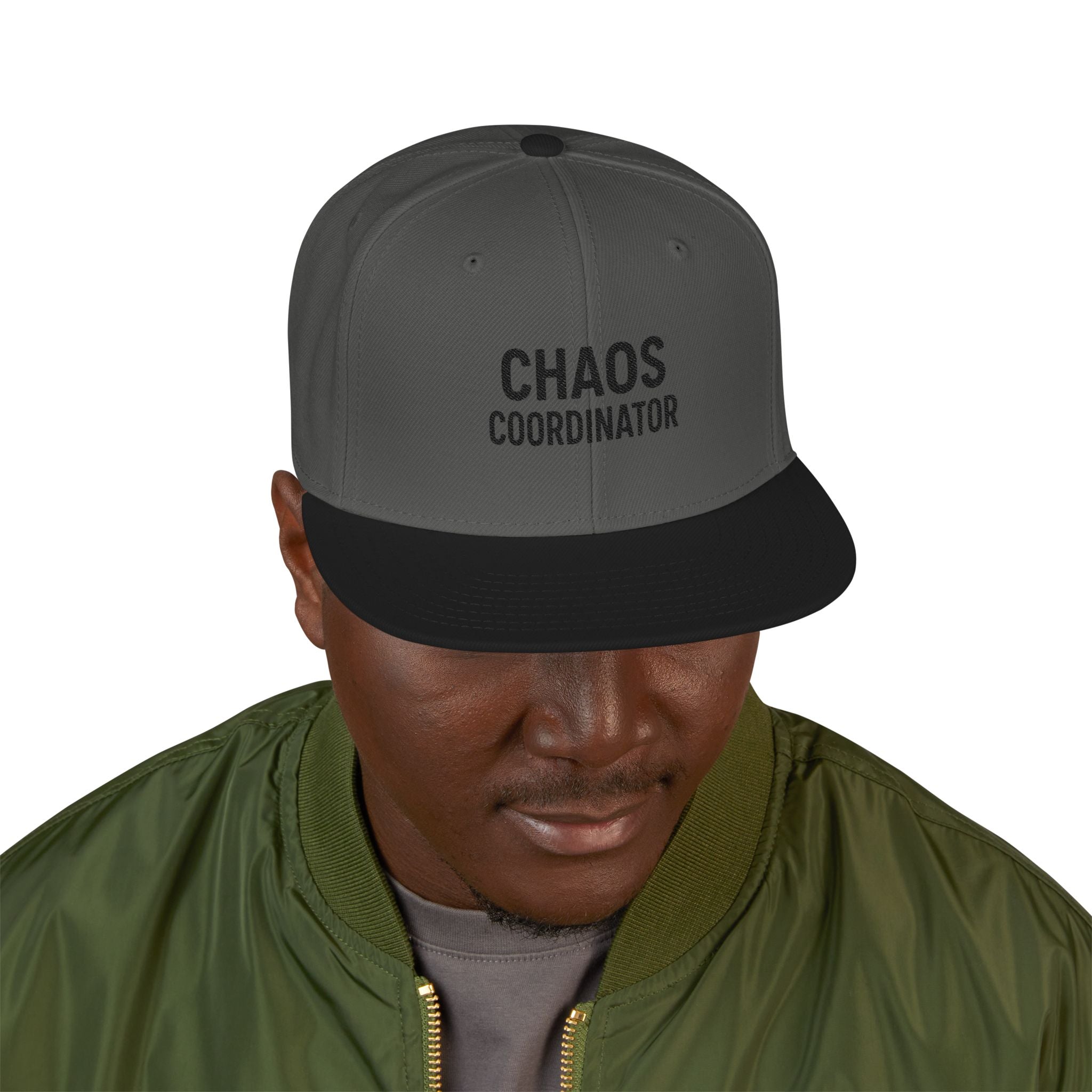 Embroidered Minimal Flag Snapback Hat