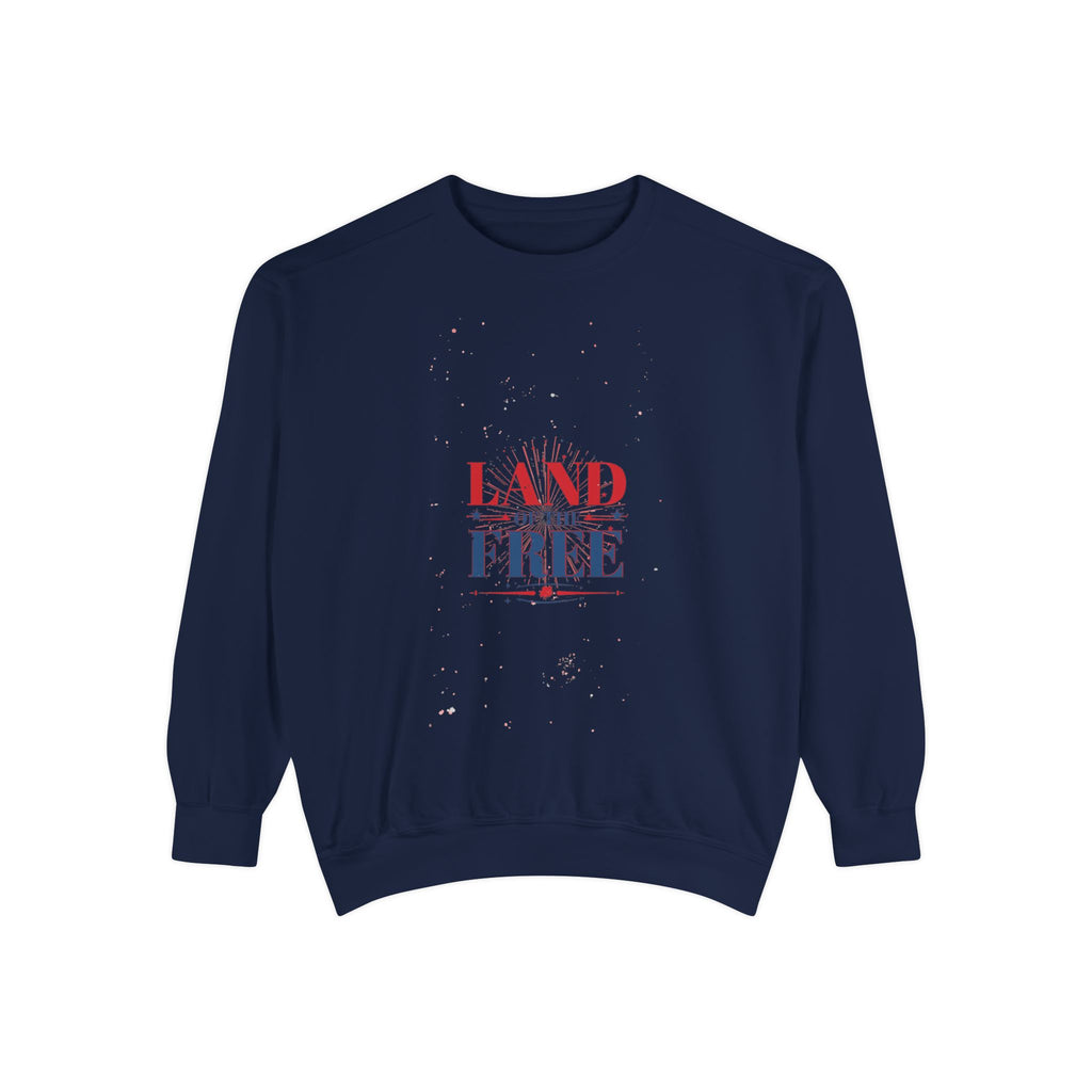 Land of the Free Sweatshirt — Patriotic 4th of July Crewneck
