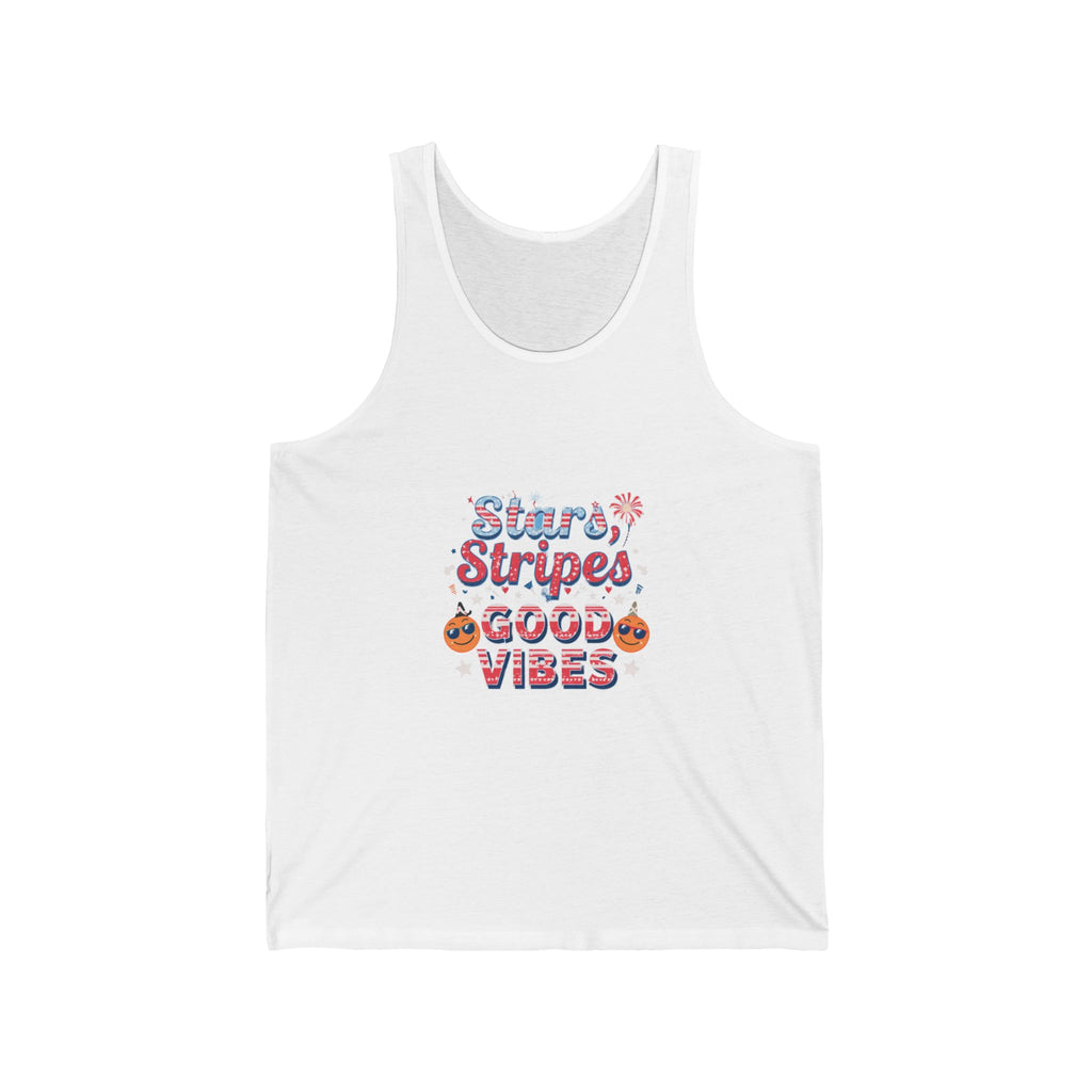 Red, White & Cute Tank Top — Patriotic 4th of July Graphic Tank