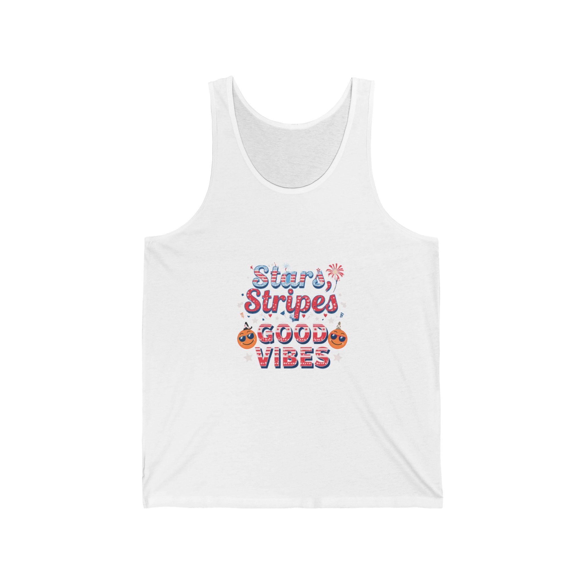 Red, White & Cute Tank Top — Patriotic 4th of July Graphic Tank