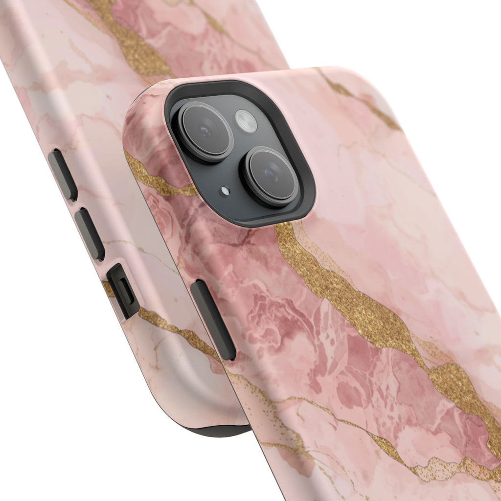 Pink Marble Magnetic Impact-Resistant Phone Case