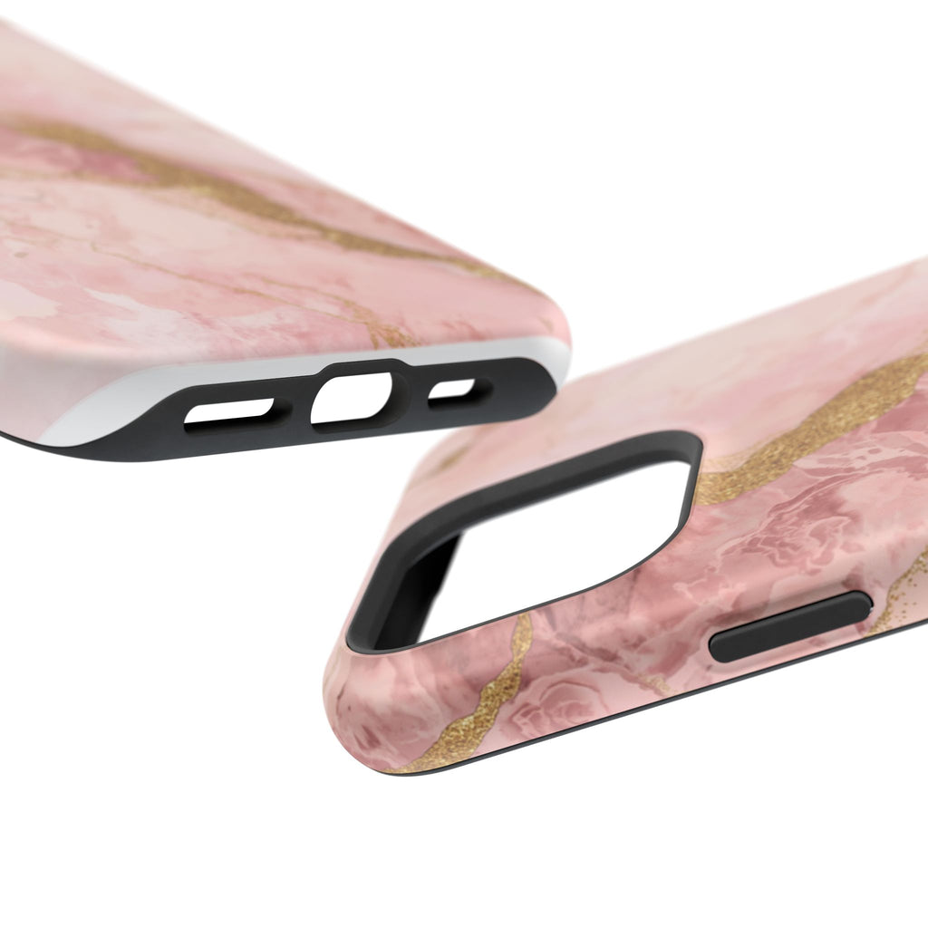 Pink Marble Magnetic Impact-Resistant Phone Case