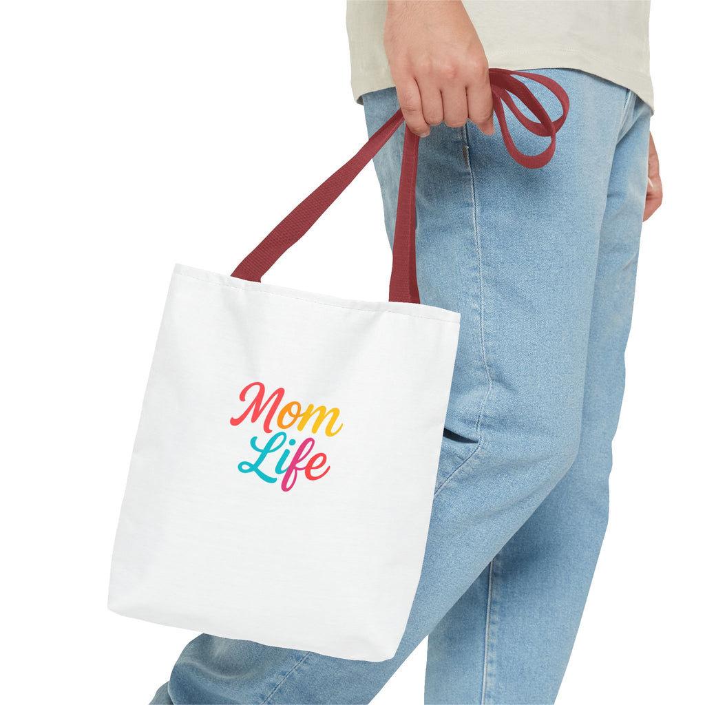 Mom Life Tote Bag — Colorful Script Mom Life Canvas Tote, Mother’s Day Gift