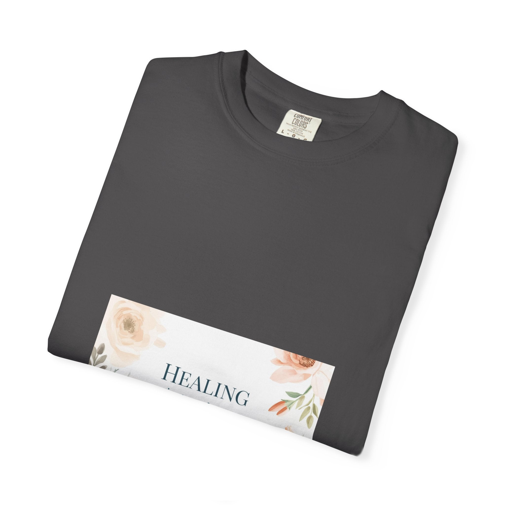 T-Shirt — 'Healing in Progress' Floral Pocket Graphic Tee