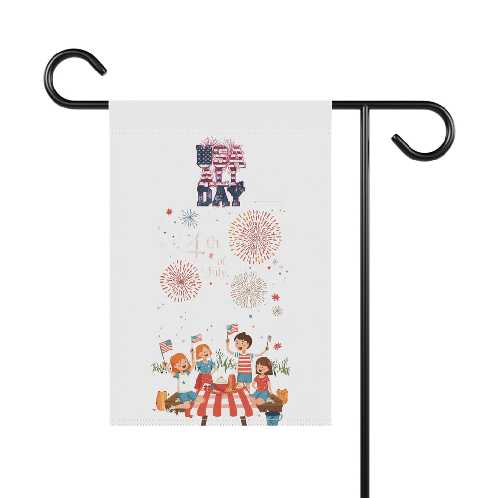 Patriotic Floral 'Sweet Land of Liberty' Garden Flag