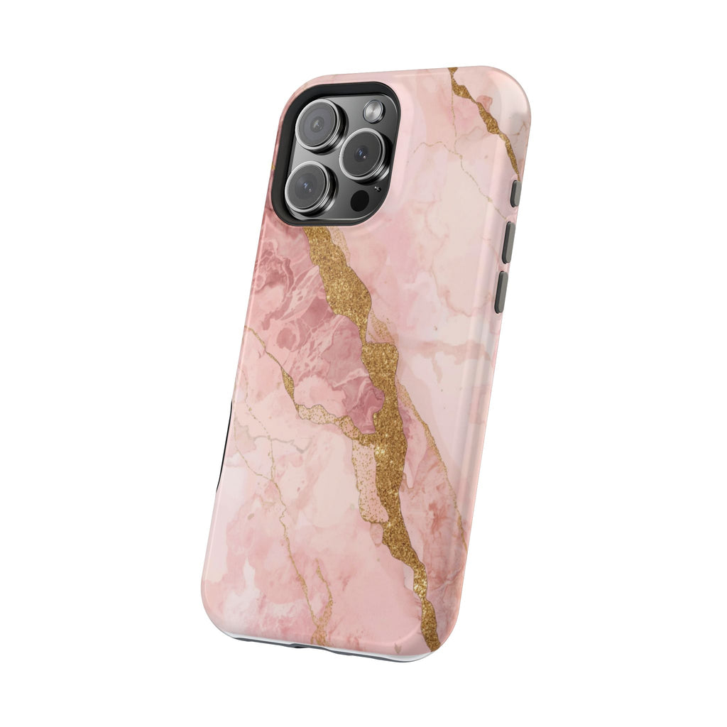 Pink Marble Magnetic Impact-Resistant Phone Case
